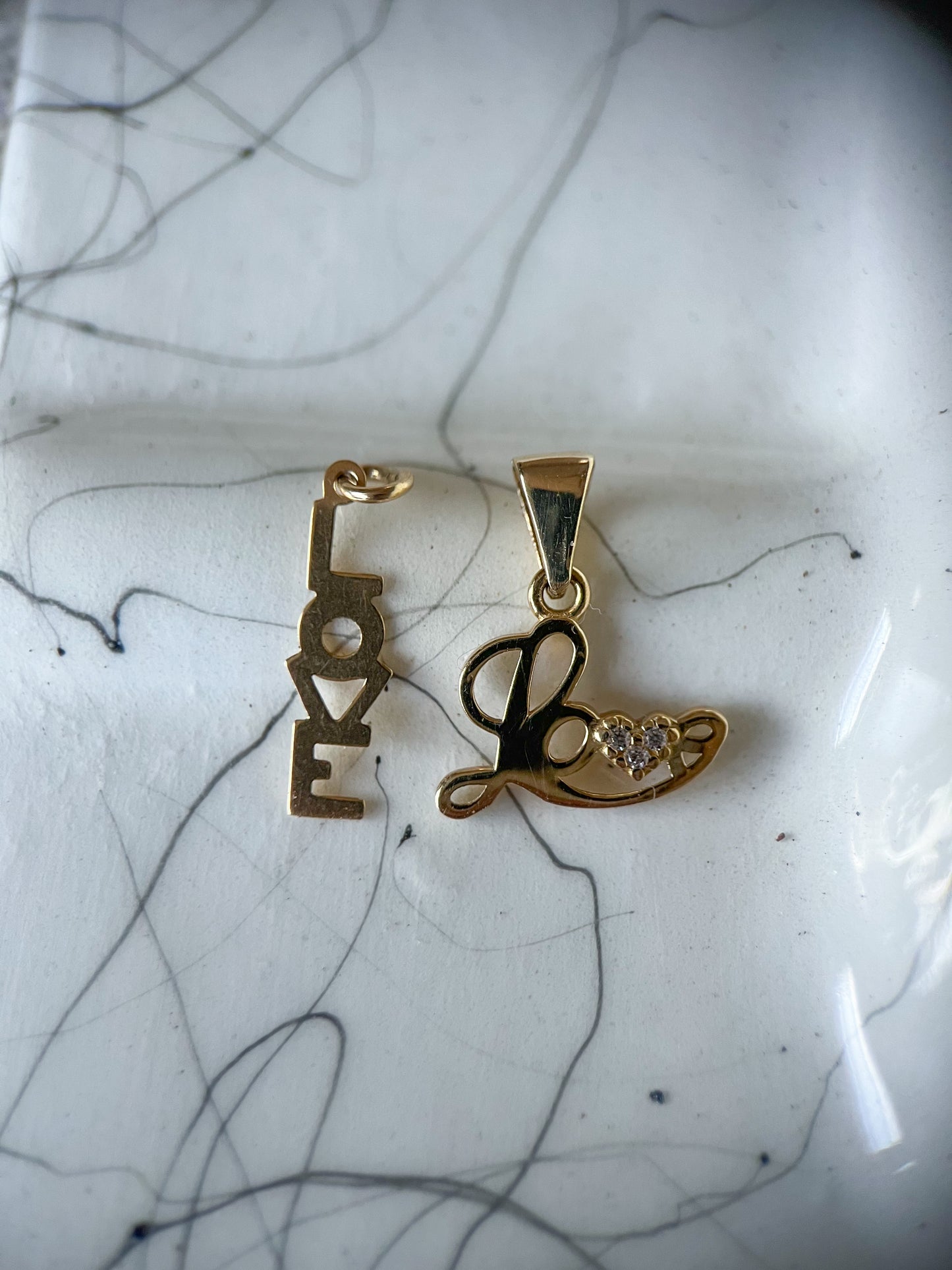 Vintage “Love” 10k Yellow Gold Charm