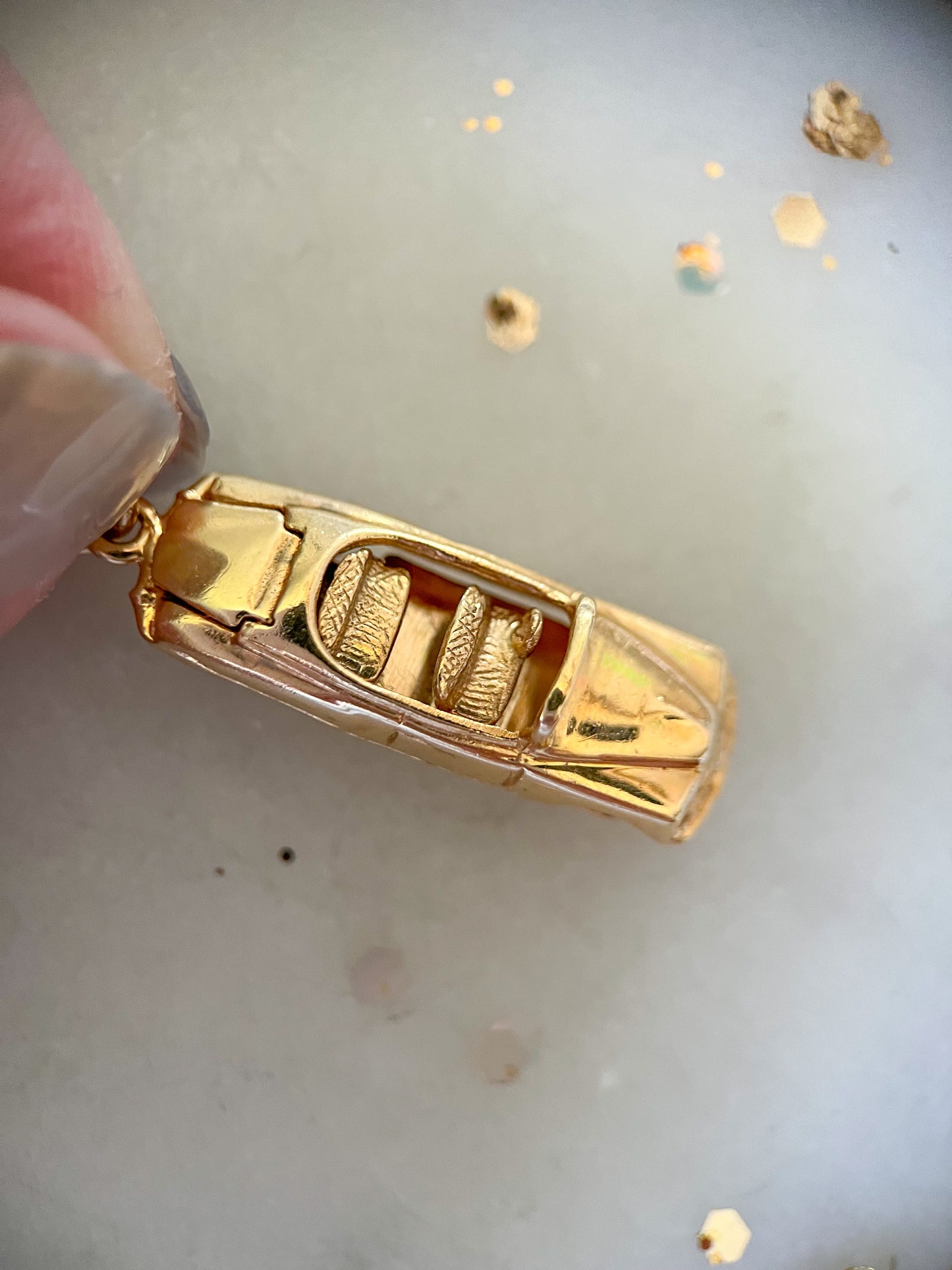 Vintage Convertible Car 14k Yellow Gold Charm
