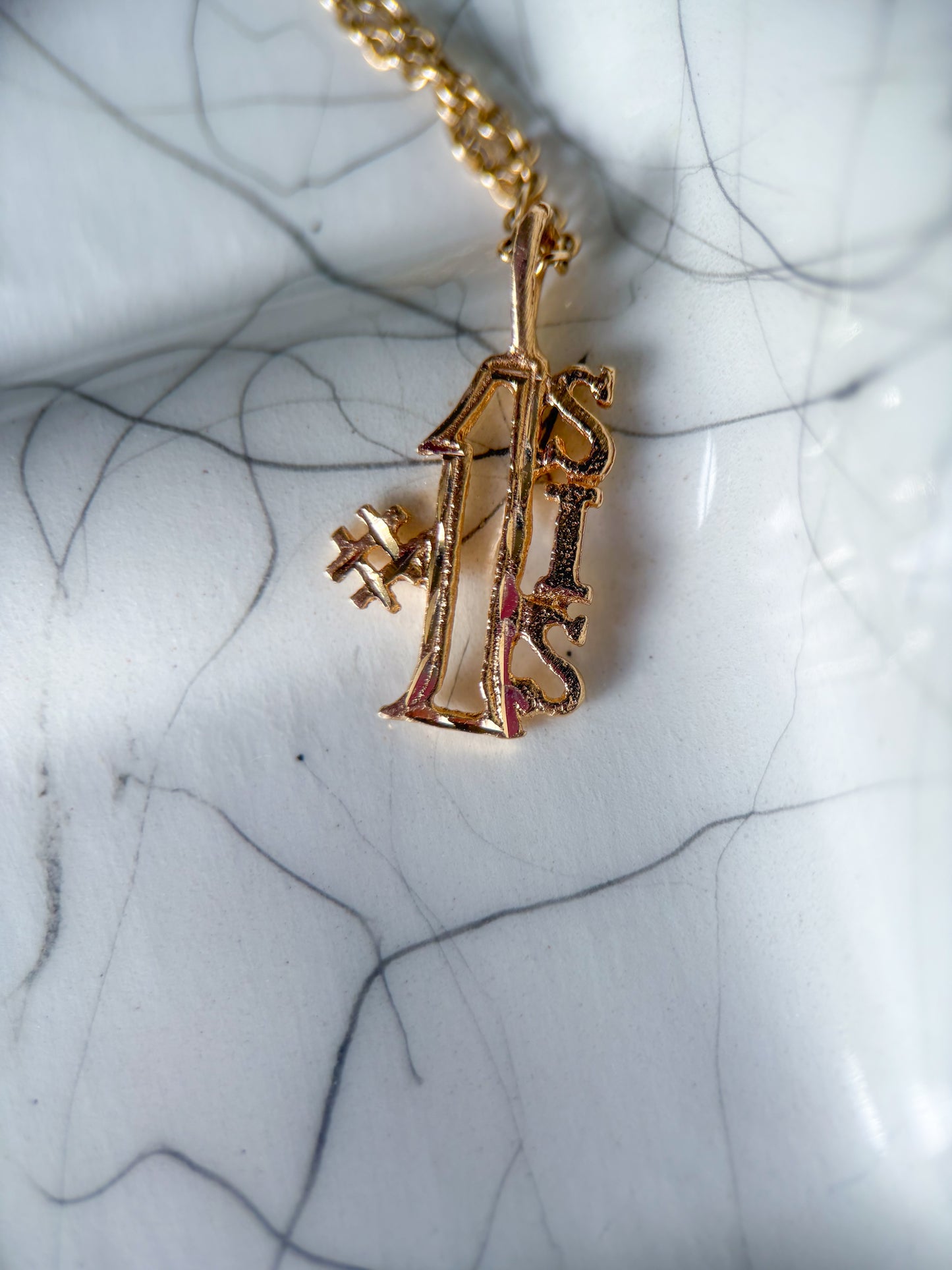 Vintage "#1 Sis" 14k Yellow Gold Charm