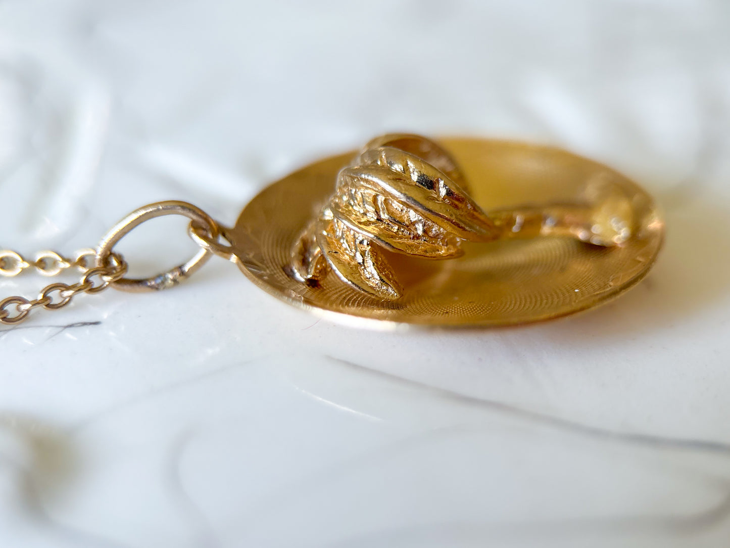 Vintage Palm Tree 14k Yellow Gold Charm
