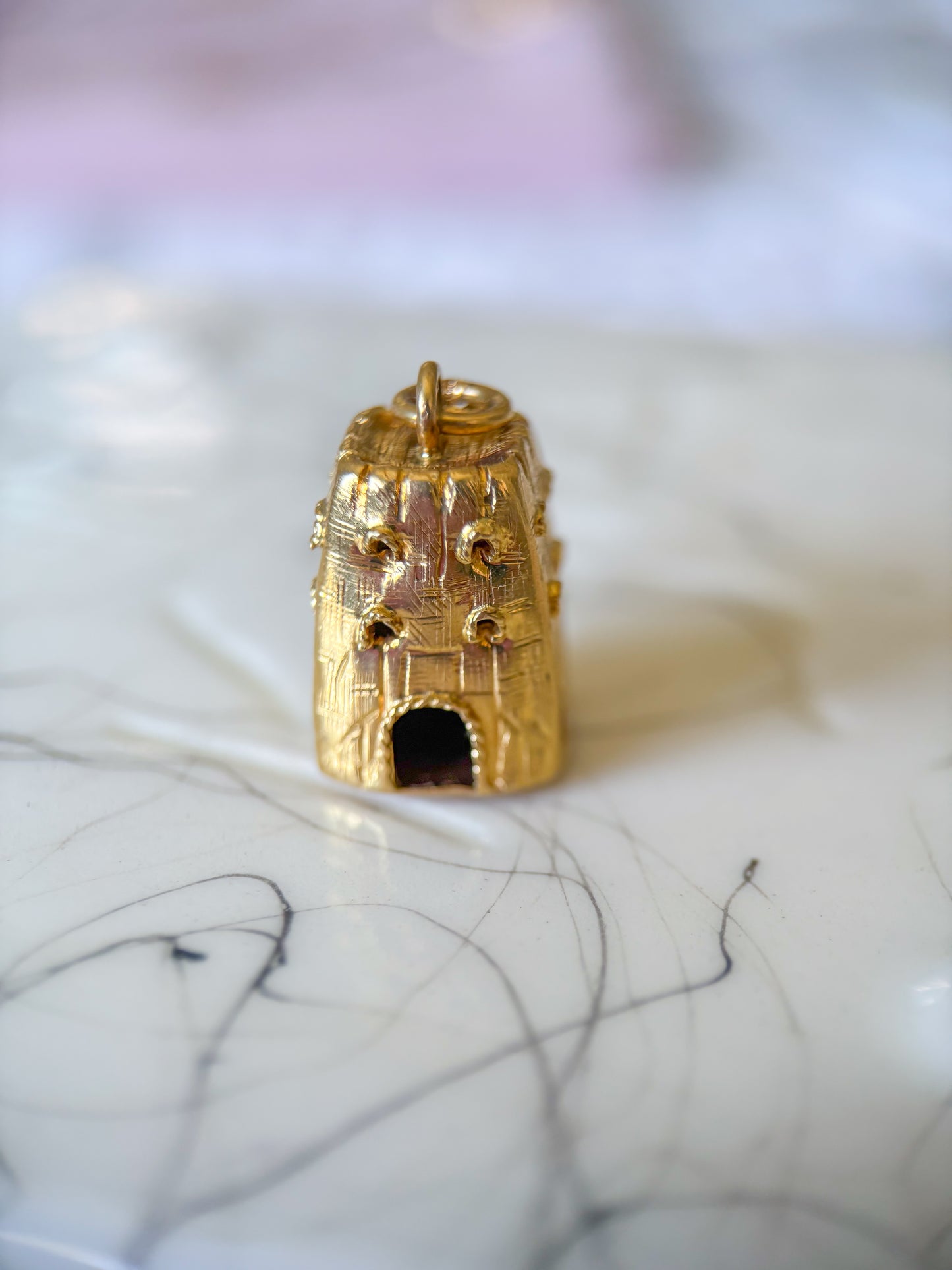 Vintage Hut 14k Yellow Gold Charm, circa 1960's