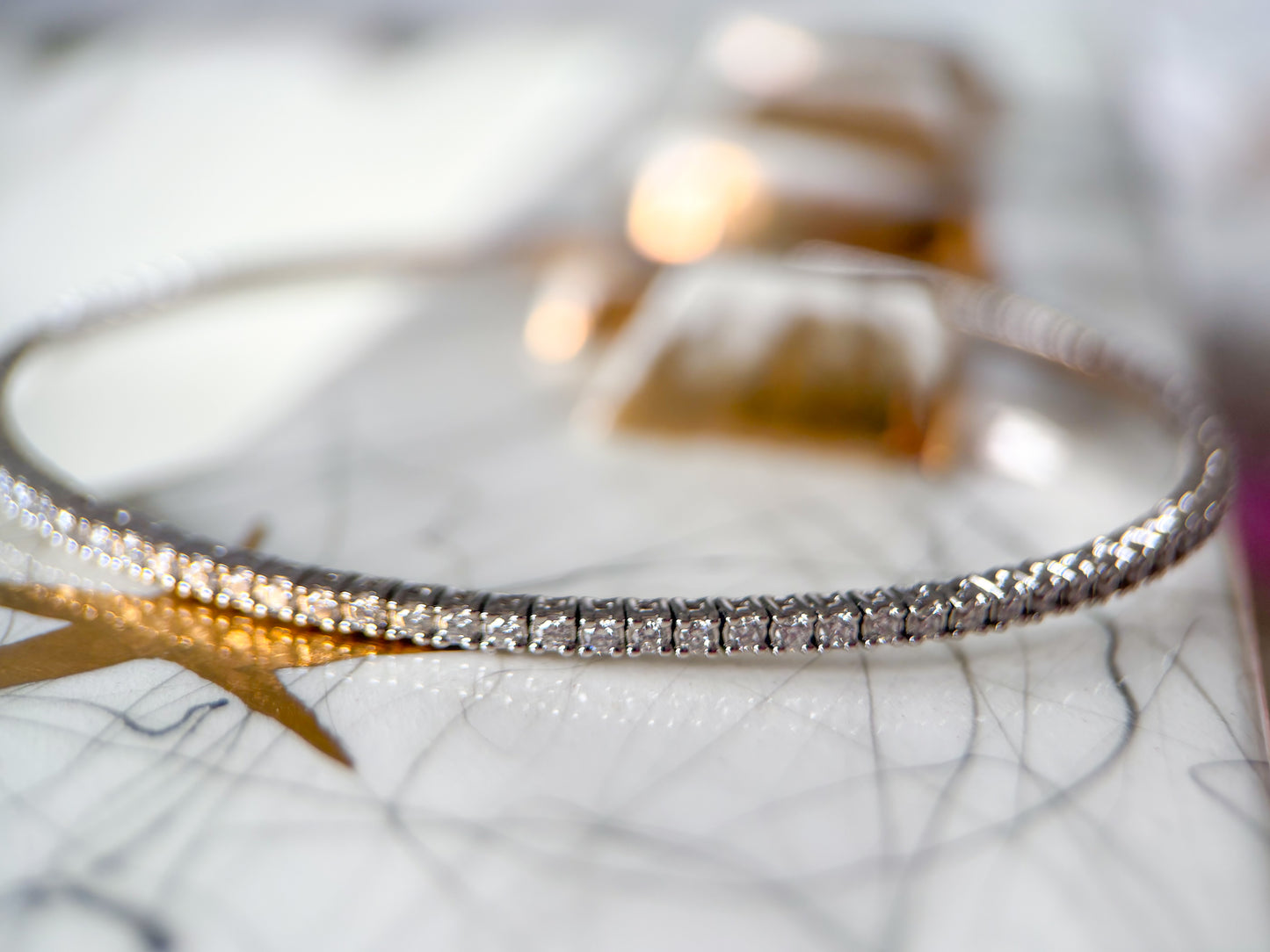 Natural Diamond Flex 7 Inch Tennis Bangle