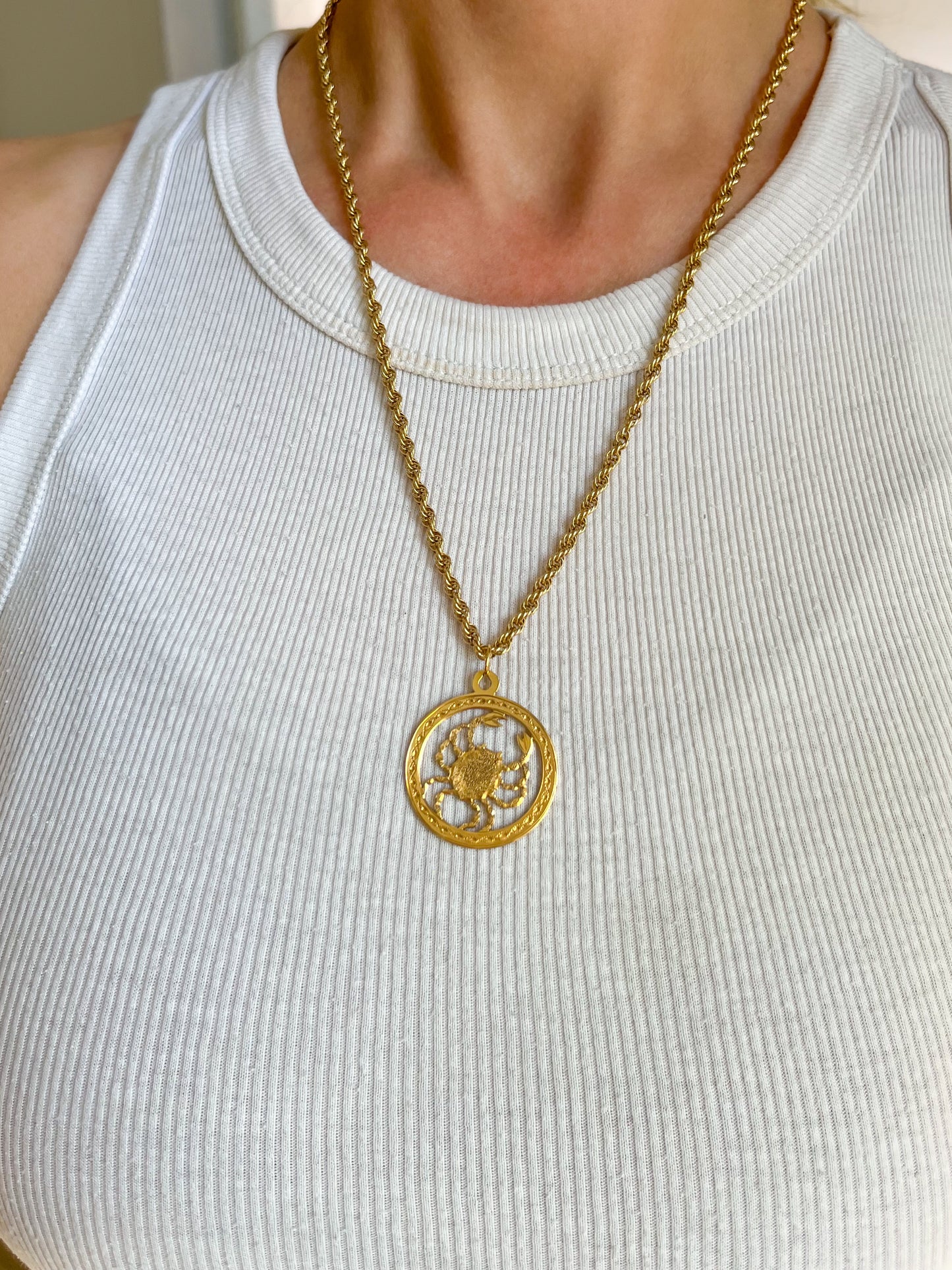 Vintage Leo, Cancer and Libra Zodiac Signs in 12k and 14k Yellow Gold Charms