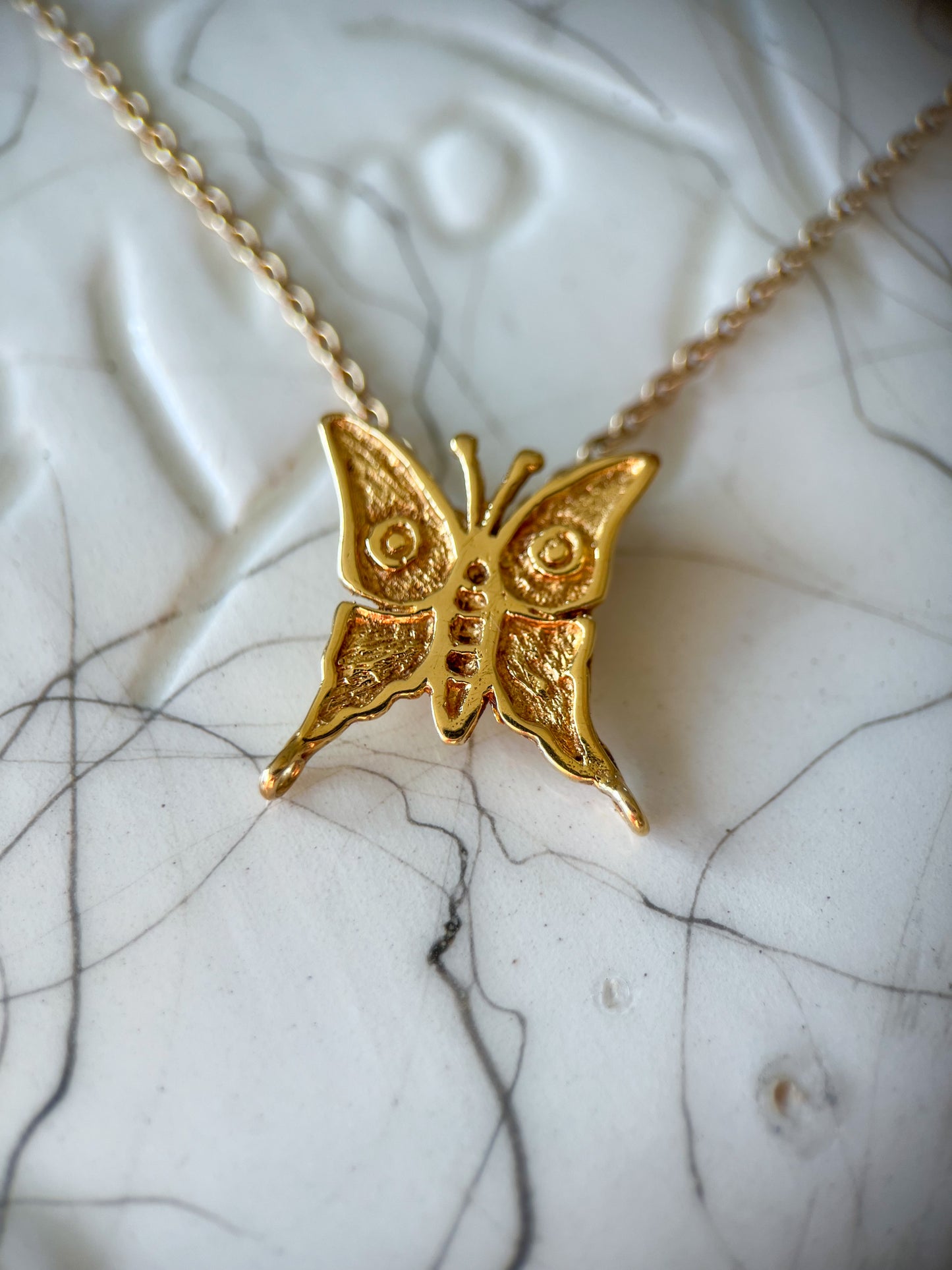 Vintage Butterfly 14k Yellow Gold Charm
