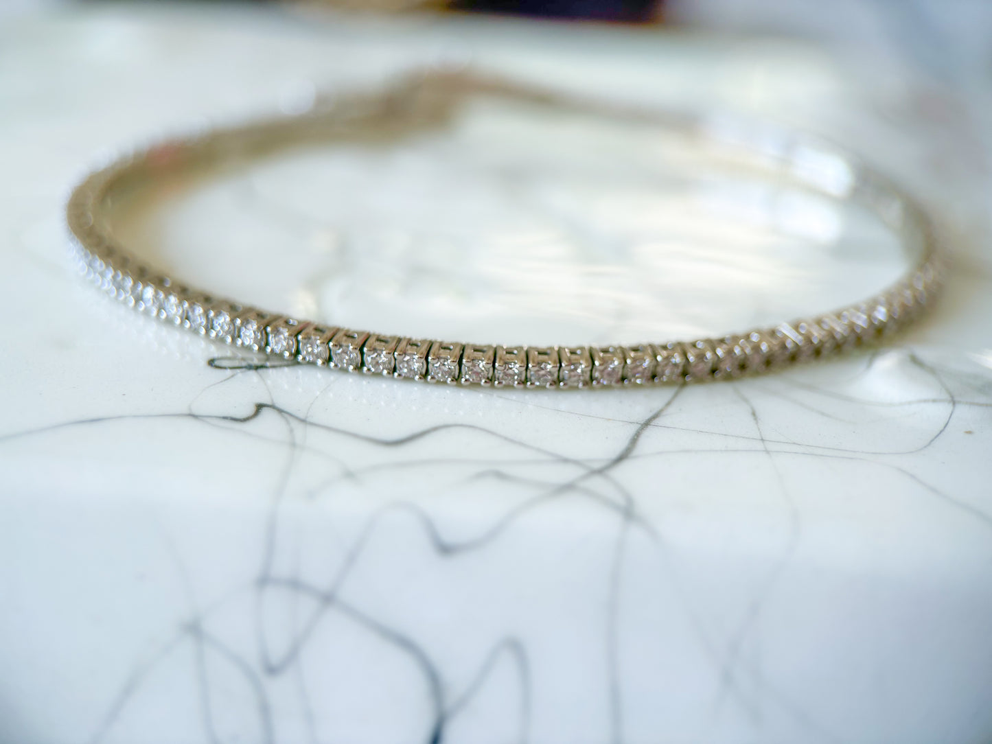 Natural Diamond Flex 7 Inch Tennis Bangle