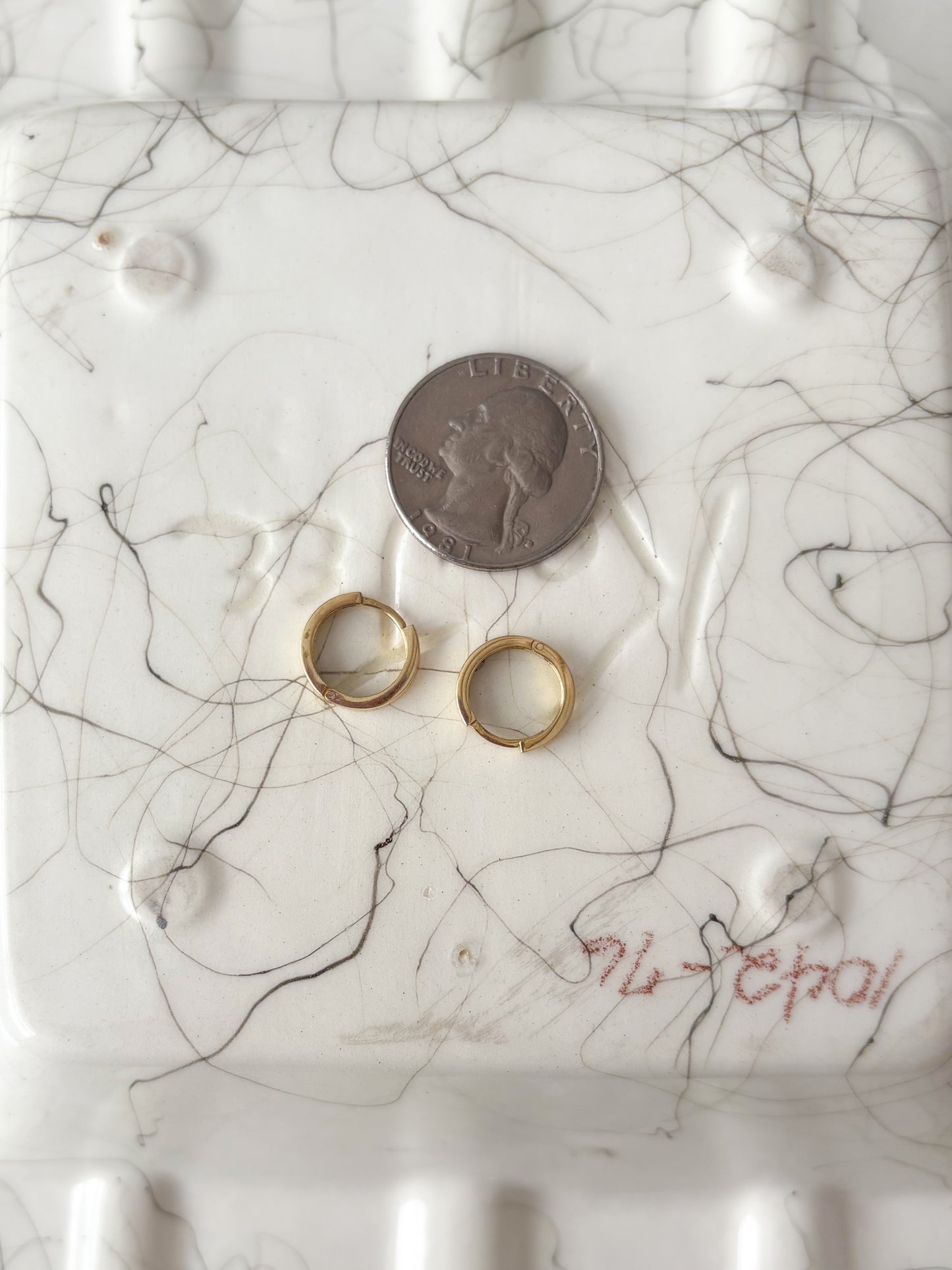 Vintage Small 14k Yellow Gold Huggies