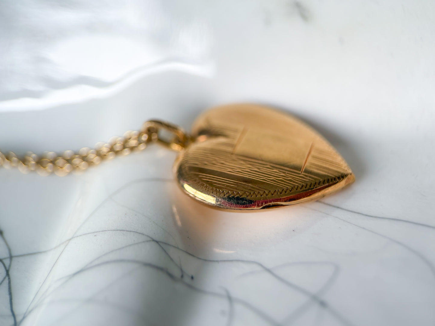 Vintage Heart Locket 14k Yellow Gold Charm