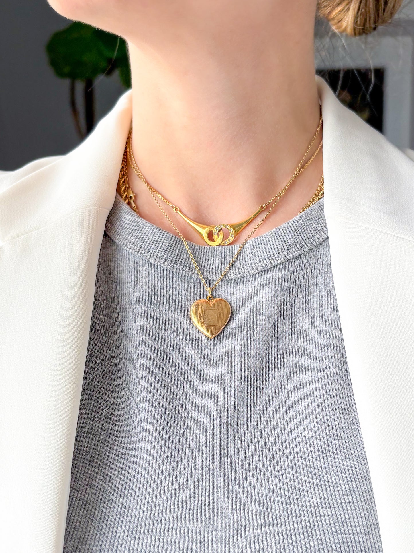 Vintage Heart Locket 14k Yellow Gold Charm