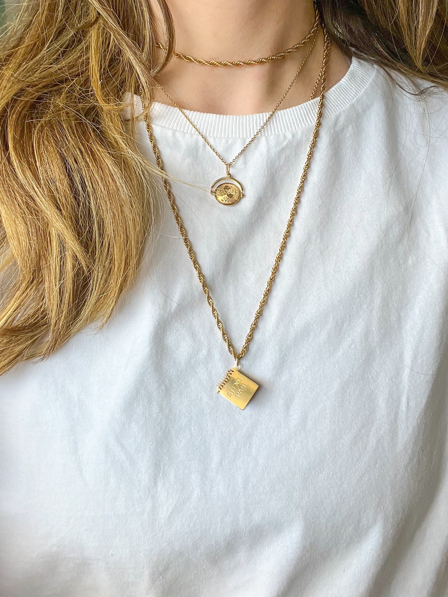 Vintage Steno Pad 14k Yellow Gold Charm