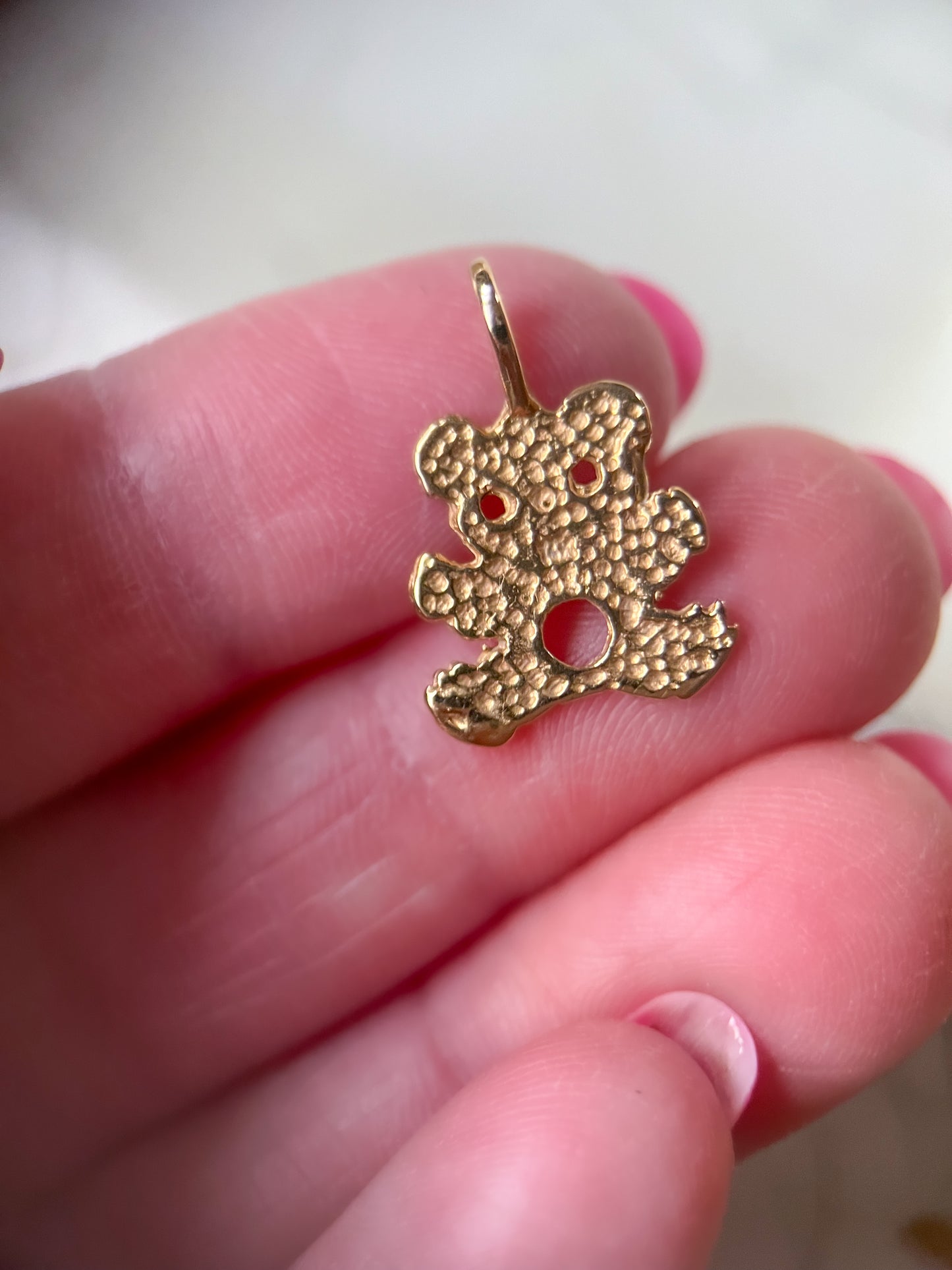 Vintage Teddy Bear 14k Yellow Gold Charm