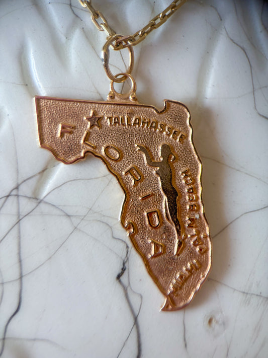 Vintage Florida 14k Yellow Gold Charm