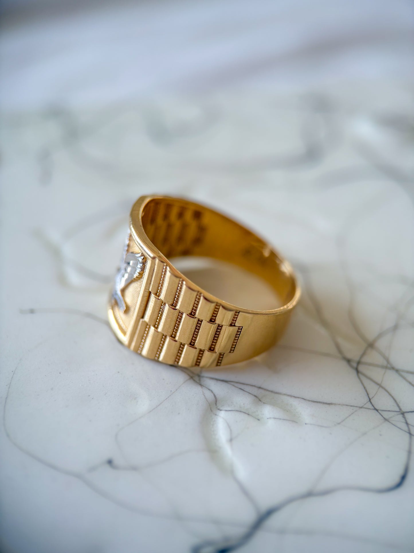 Vintage Eagle 14k Yellow Gold Men's Ring