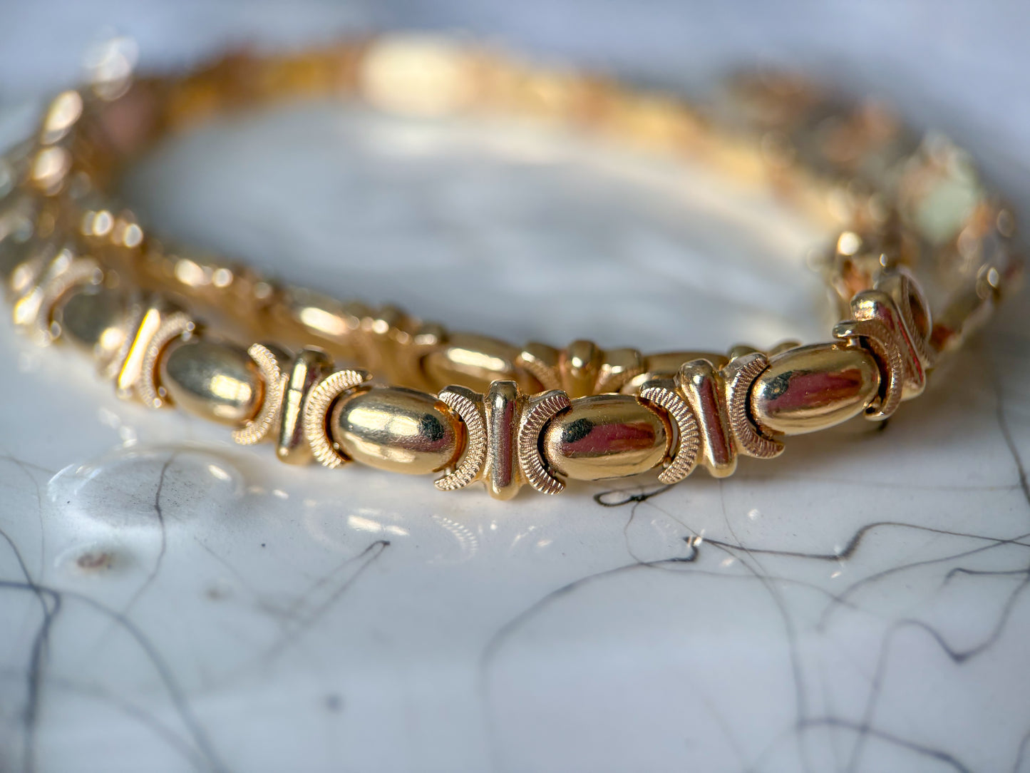 Vintage Chunky 14k Yellow Gold Chain 16.5 Inch Necklace