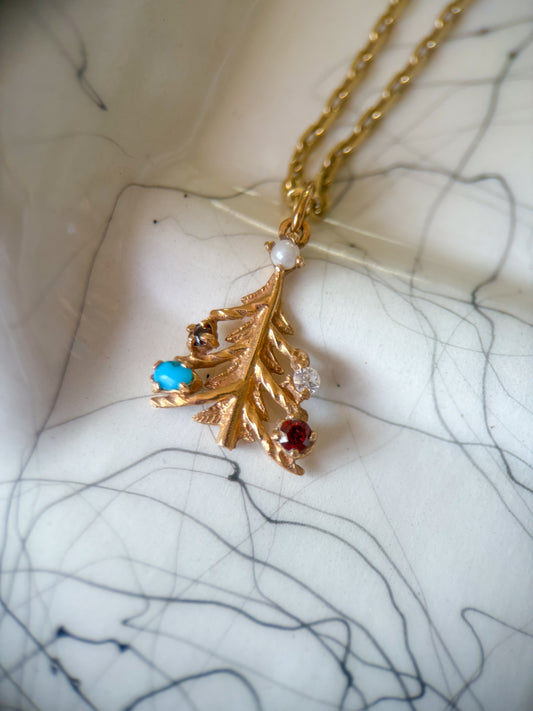 Vintage Christmas Tree 14k Yellow Gold Charm