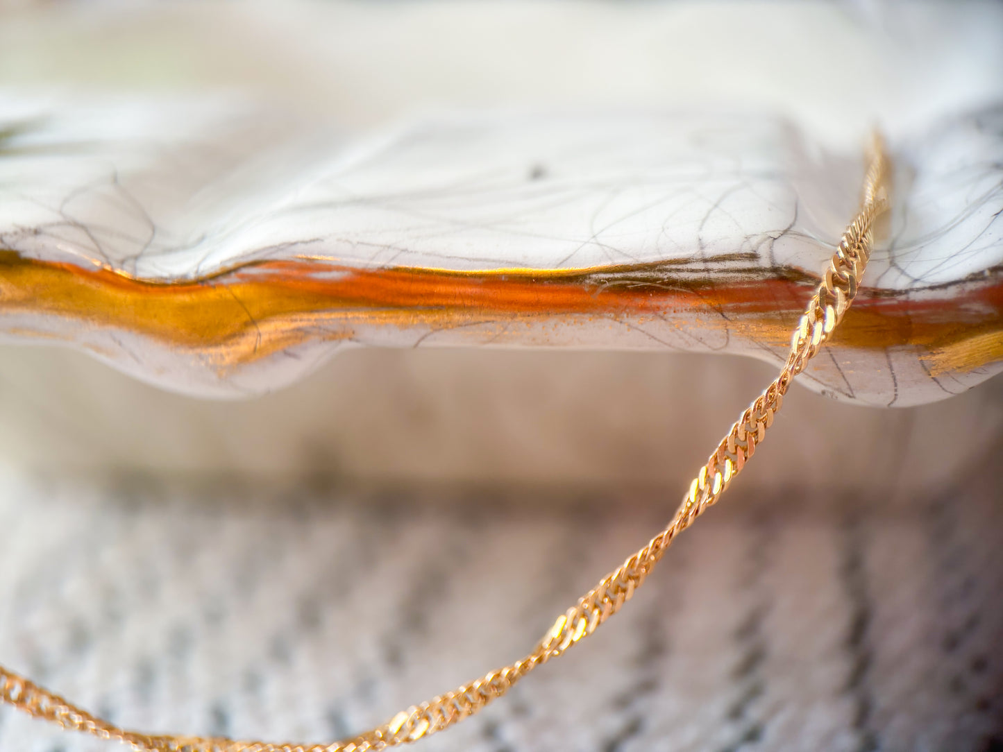 Vintage Twisted Curb Chain 10k Yellow Gold 24 Inch Necklace