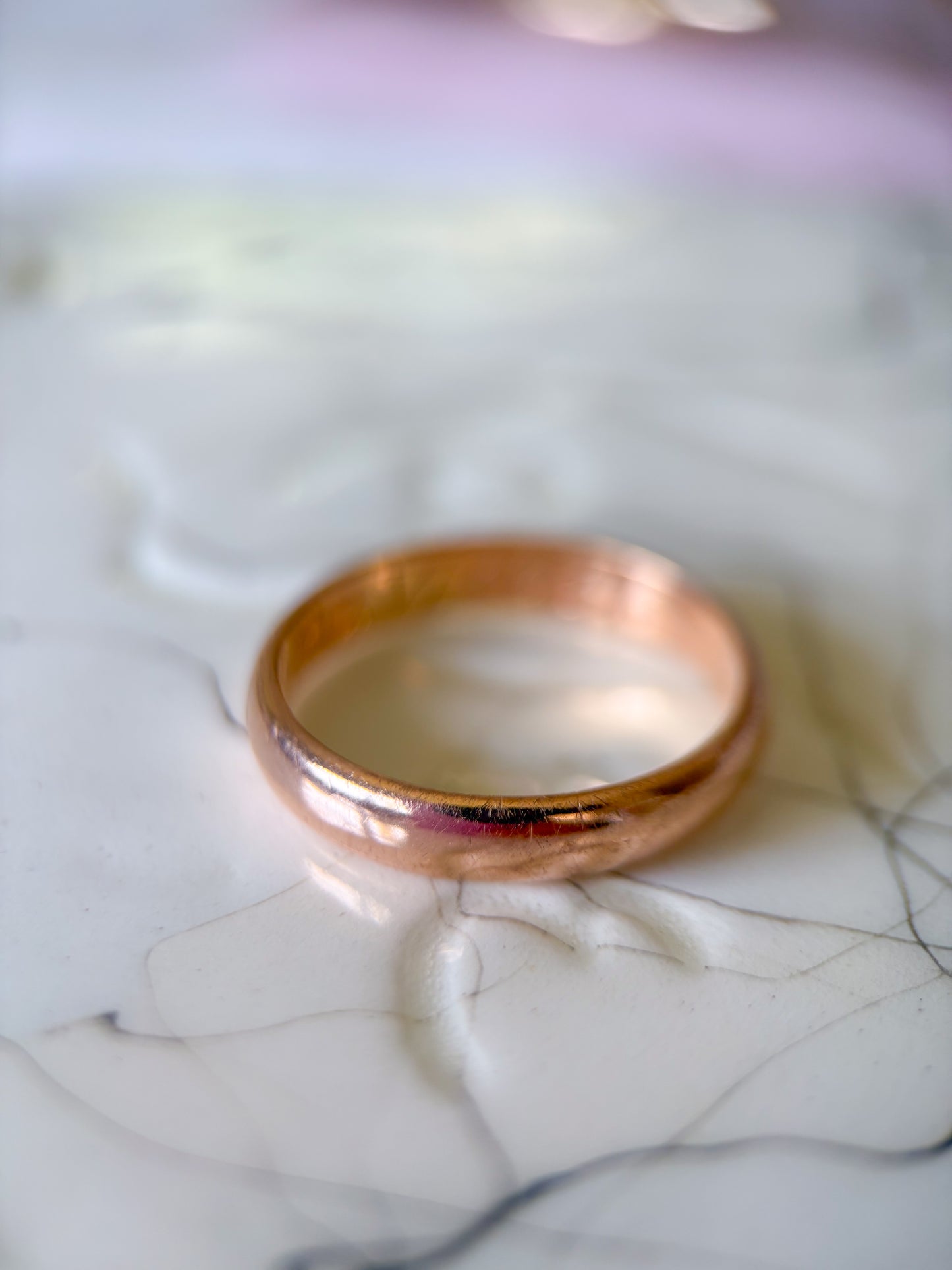 Vintage 14k Rose Gold Band, Circa 1930s