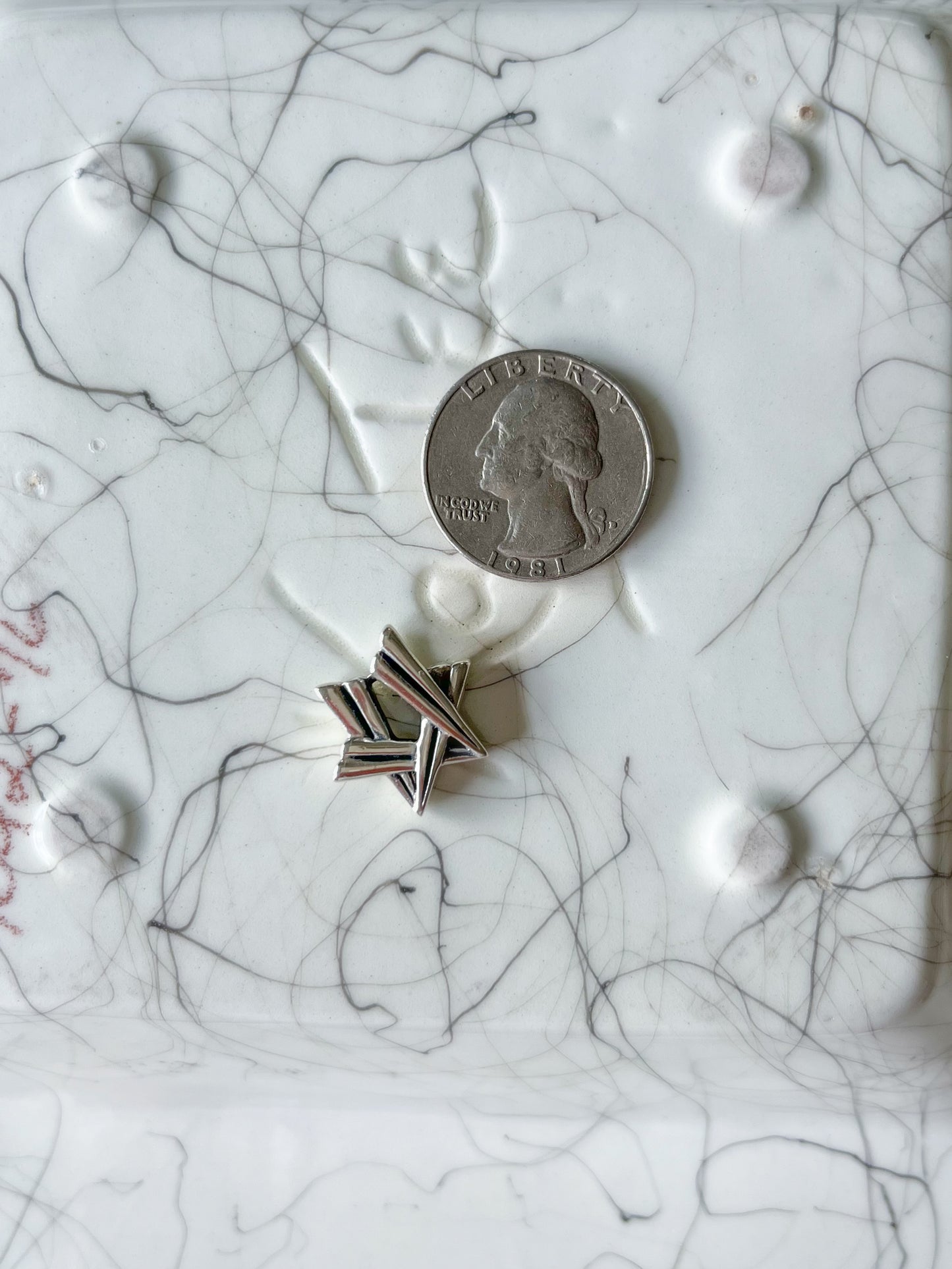 Vintage Star of David Chunky Sterling Silver Charm