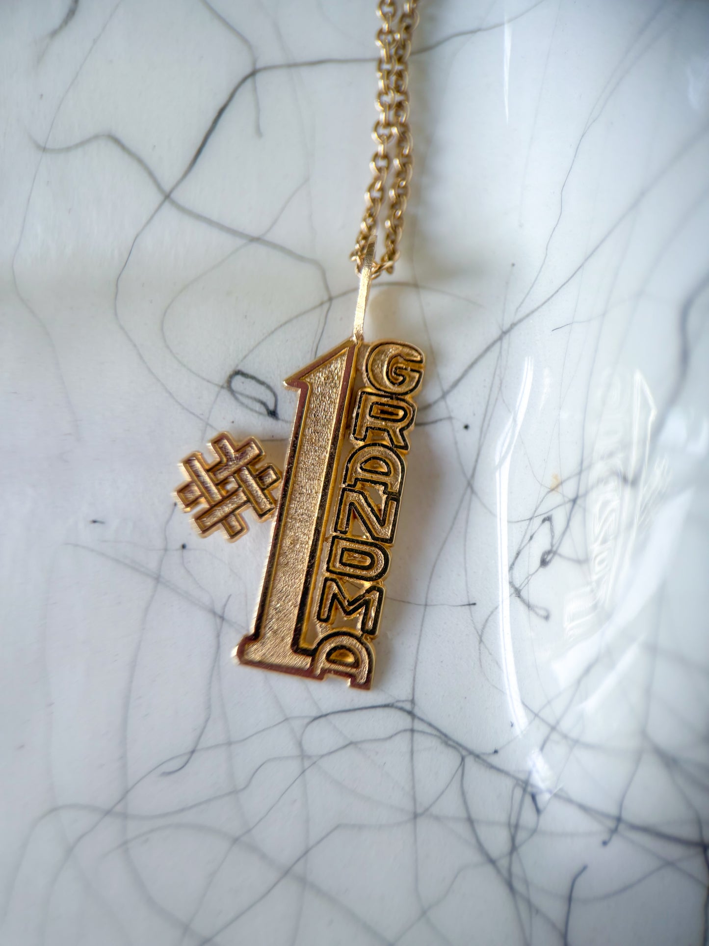 Vintage "#1 Grandma" 14k Yellow Gold Charm