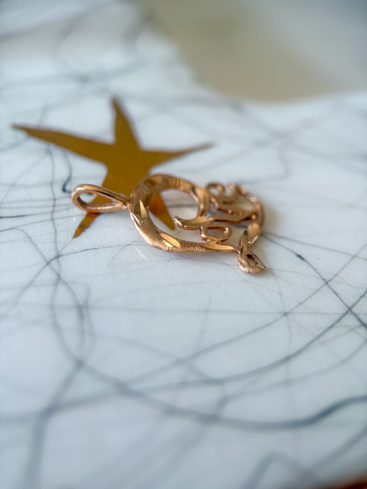 Vintage “Love” 14k Yellow Gold Charm