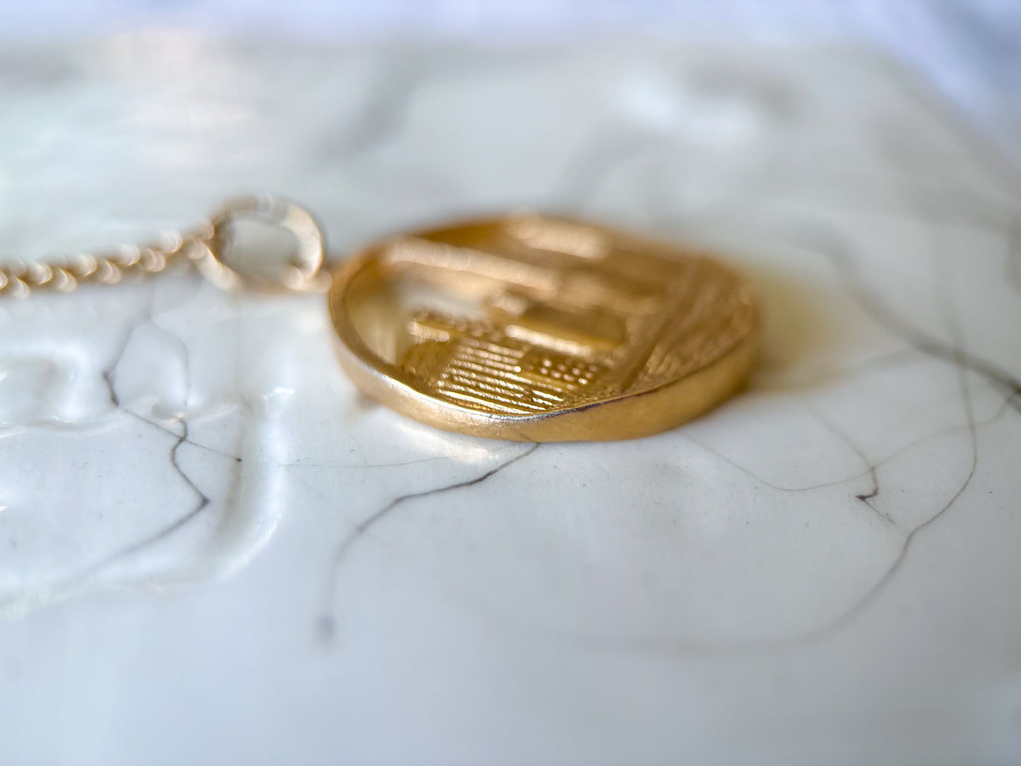 Vintage NYC Skyline 14k Yellow Gold Charm, circa 1960's