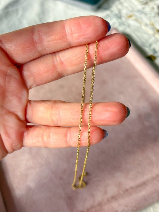 Vintage Cable Chain 14k Yellow Gold 21 Inch Necklace