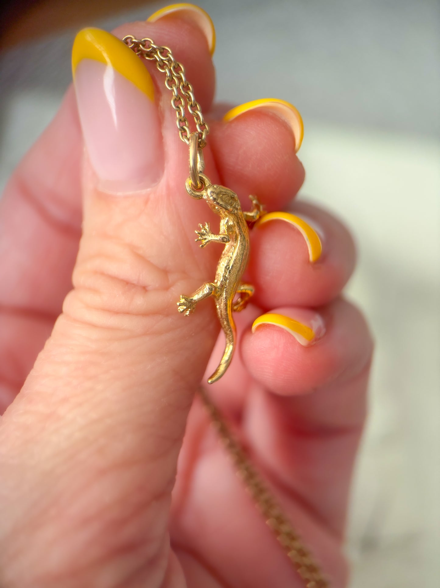 Vintage Lizard 14k Yellow Gold Charm