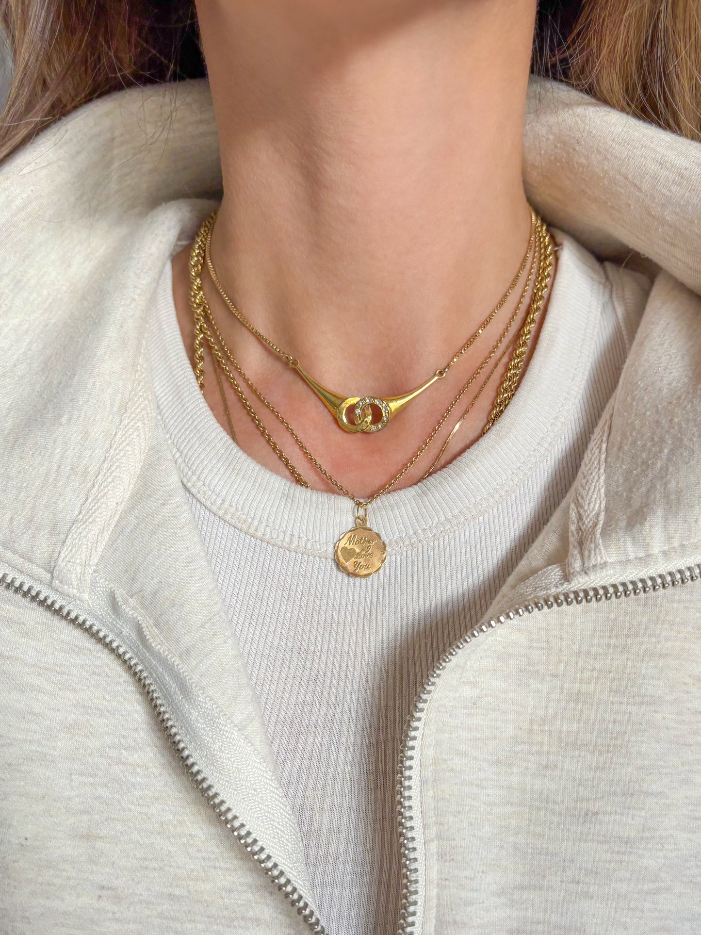 Vintage “Mother, I Love You” 14k Yellow Gold Charm