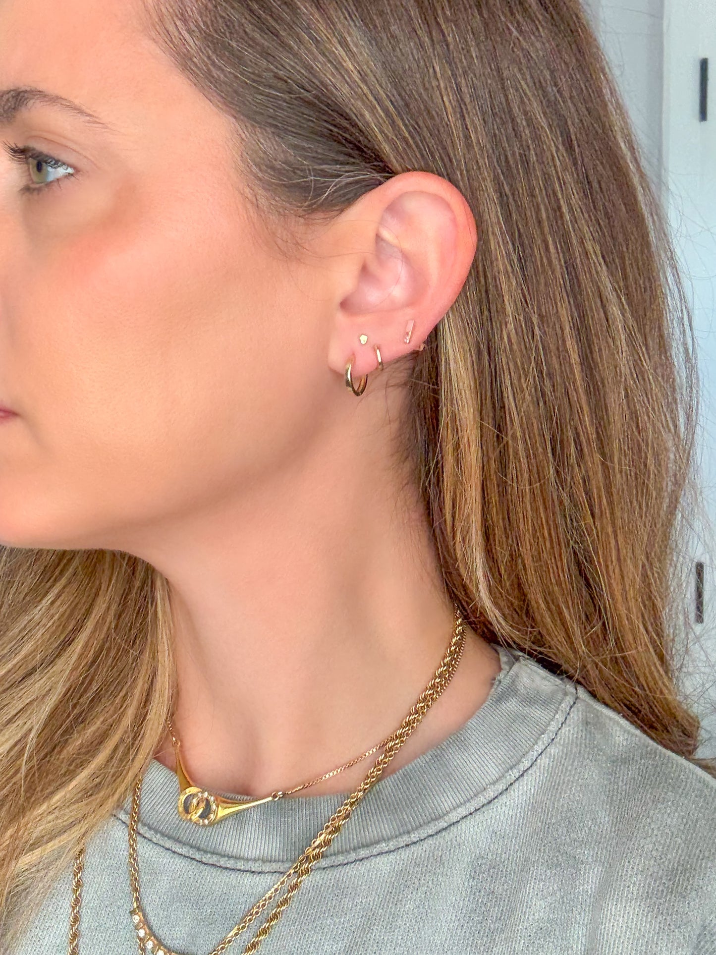 Vintage Small 14k Yellow Gold Huggies