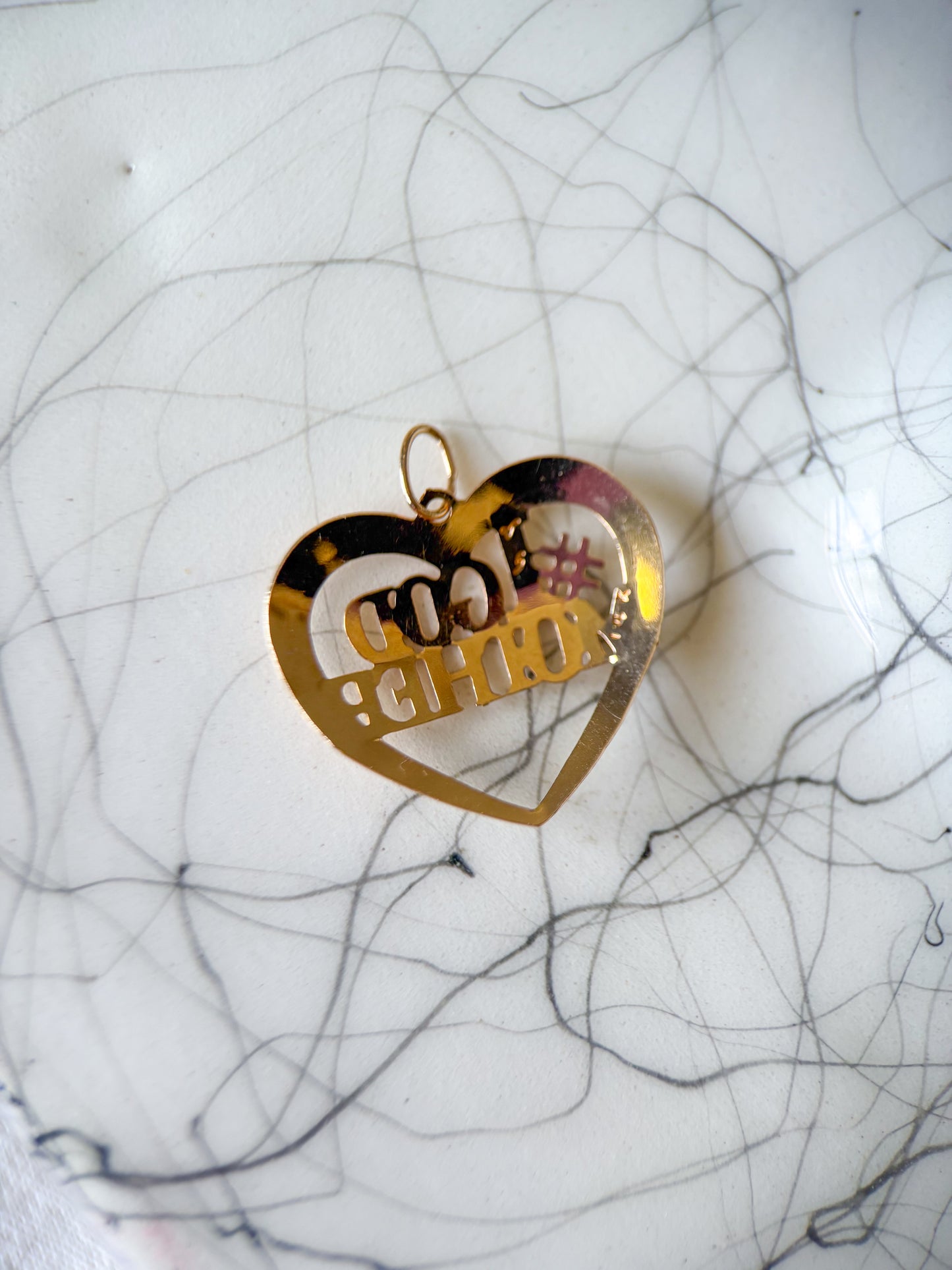 Vintage "#1 God Mother" 14k Yellow Gold Charm