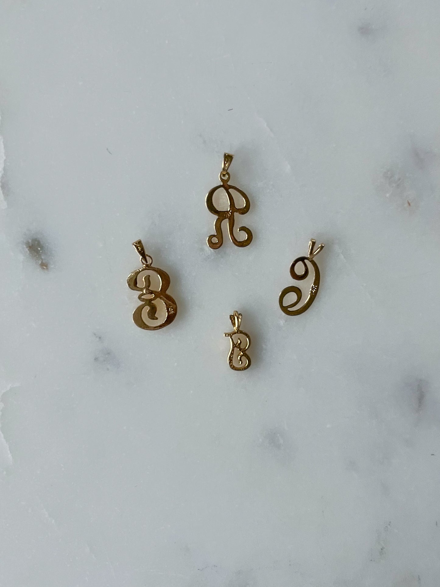 Vintage Letter "E" 14k Yellow Gold Charm