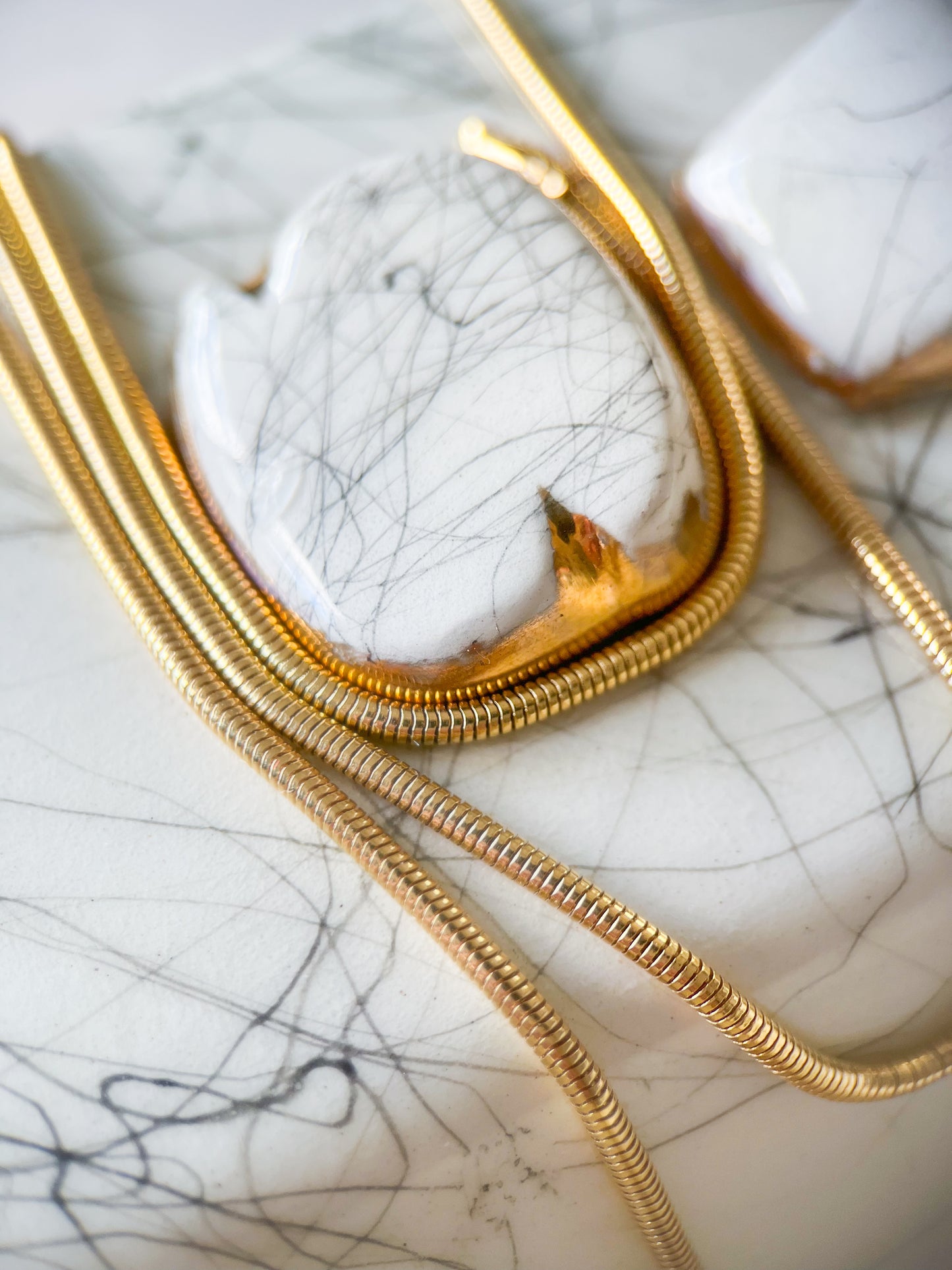 Vintage Snake Chain 14k Yellow Gold 20 Inch Necklace