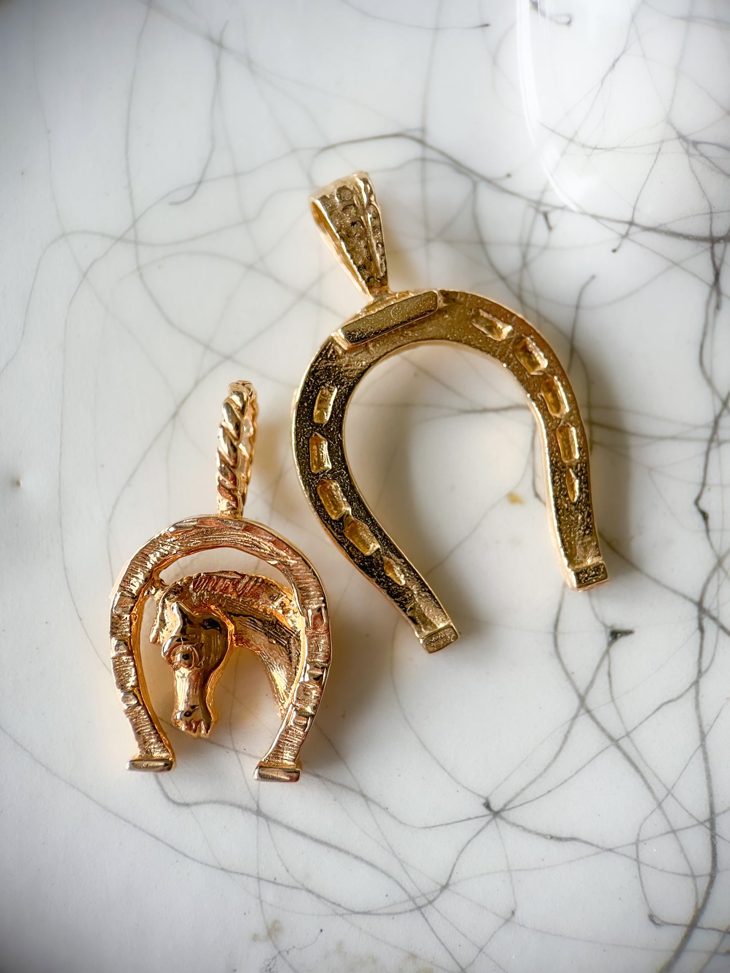 Vintage Horseshoe 14k Yellow Gold Charm