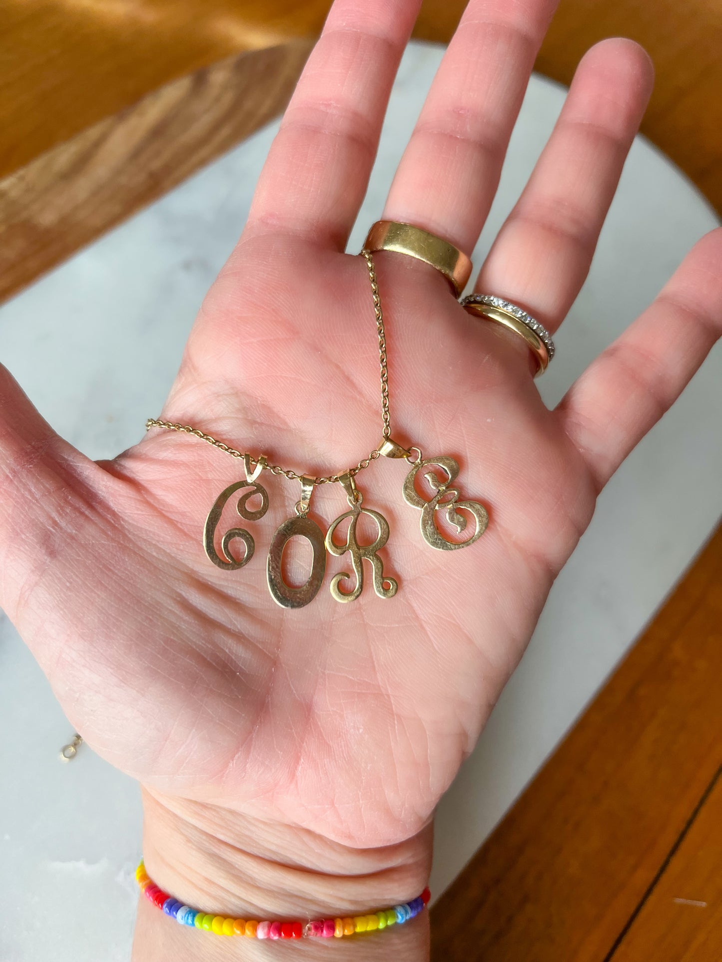 Vintage "O" 14k Yellow Gold Letter Initial Charm