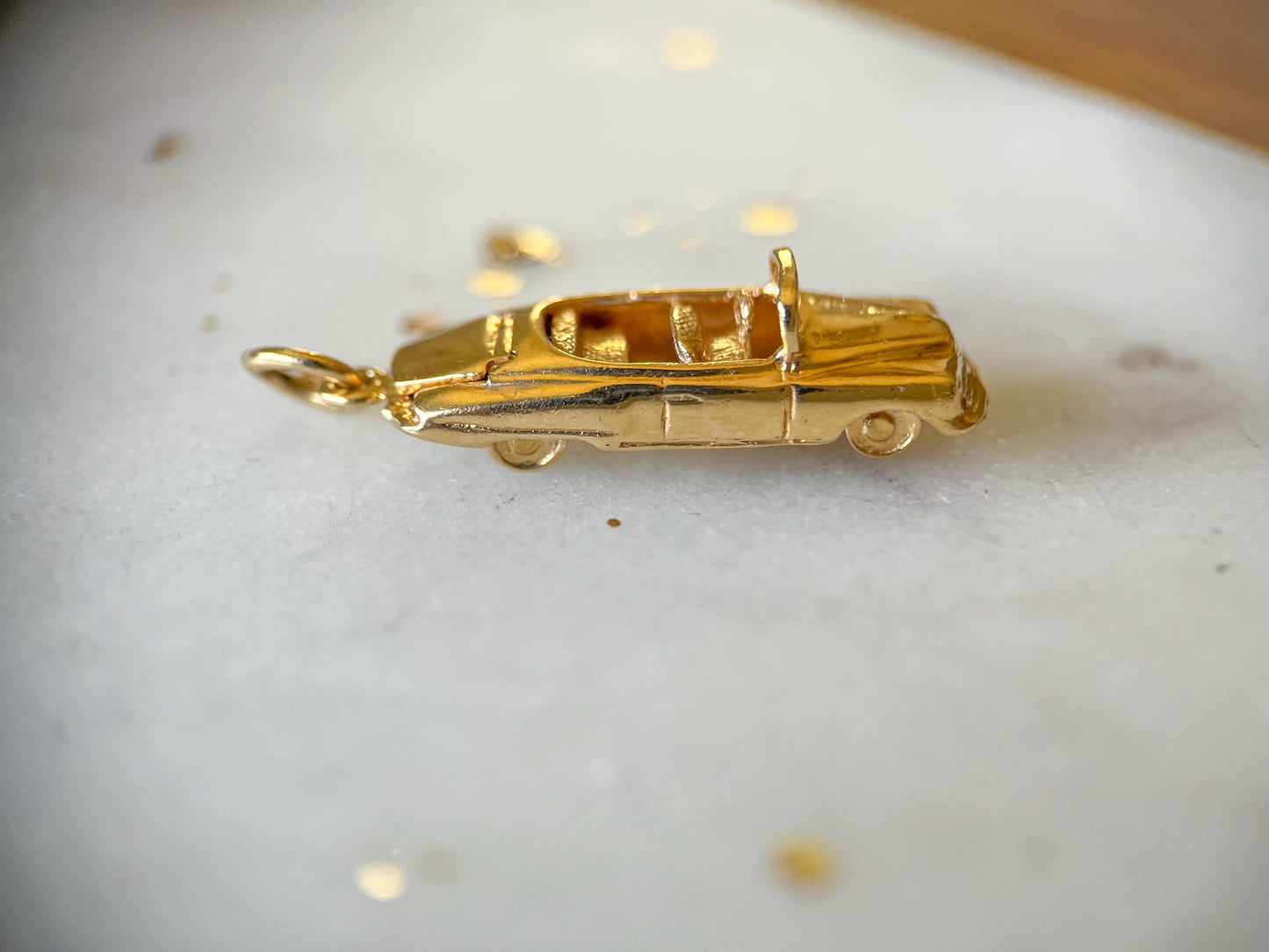 Vintage Convertible Car 14k Yellow Gold Charm