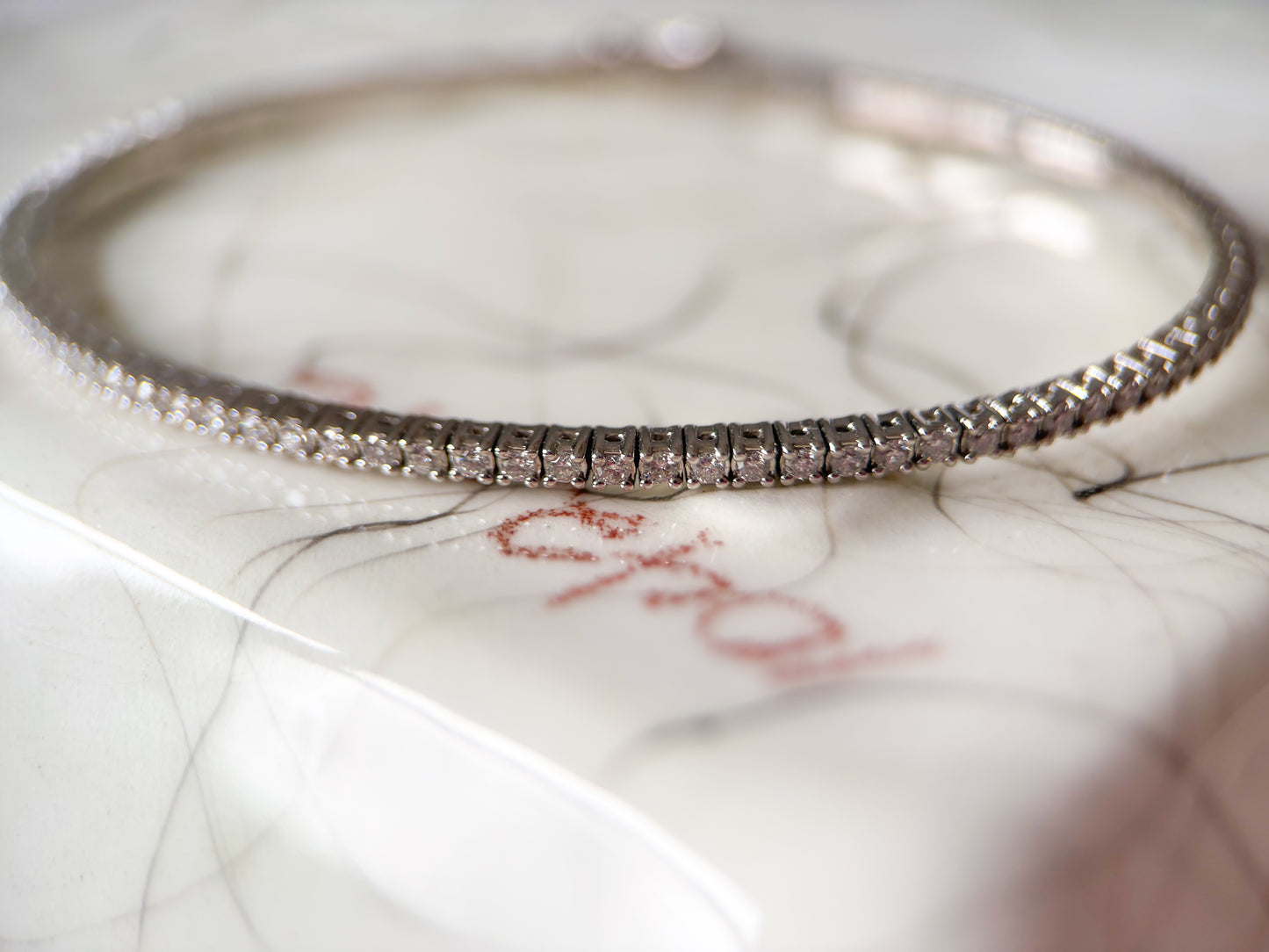Natural Diamond Flex 7 Inch Tennis Bangle