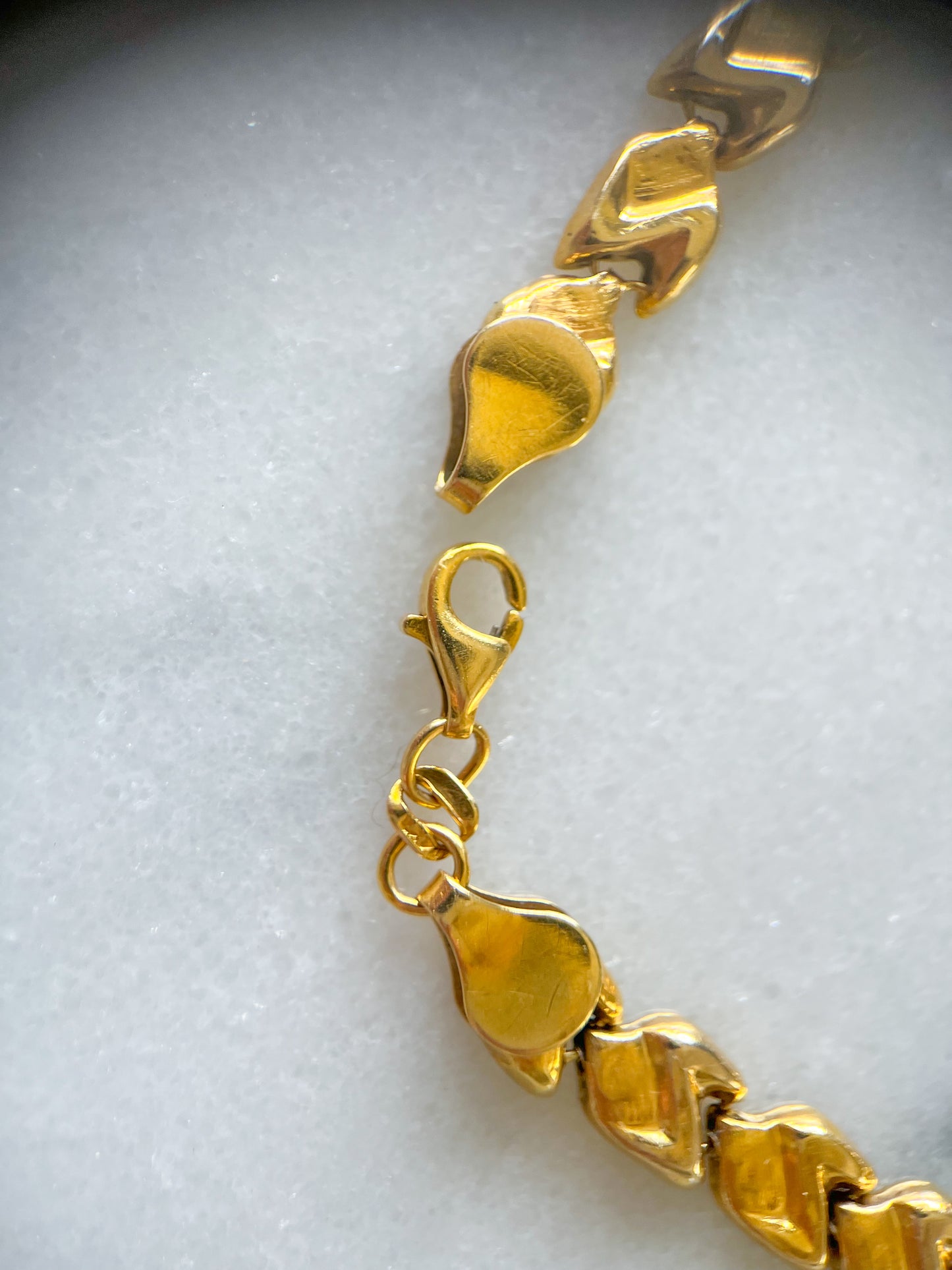 Vintage 14k Yellow Gold Link 8.5 Inch Bracelet