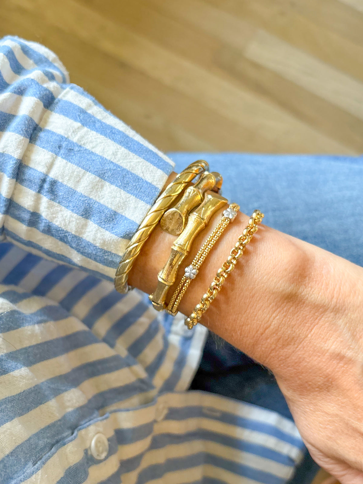 Vintage Rolo Chain 14k Yellow Gold 7 Inch Bracelet