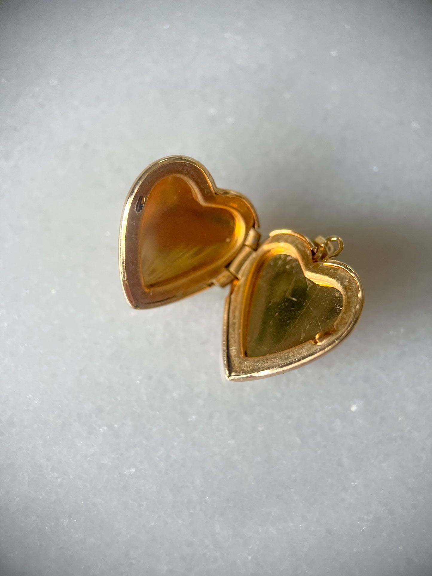 Vintage Heart Locket 14k Yellow Gold Charm