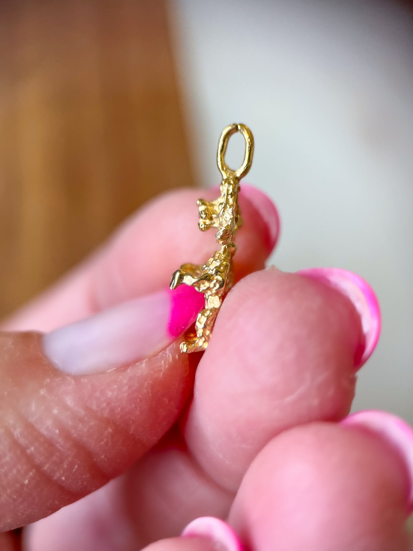 Vintage Poodle 14k Yellow Gold Dog Charm