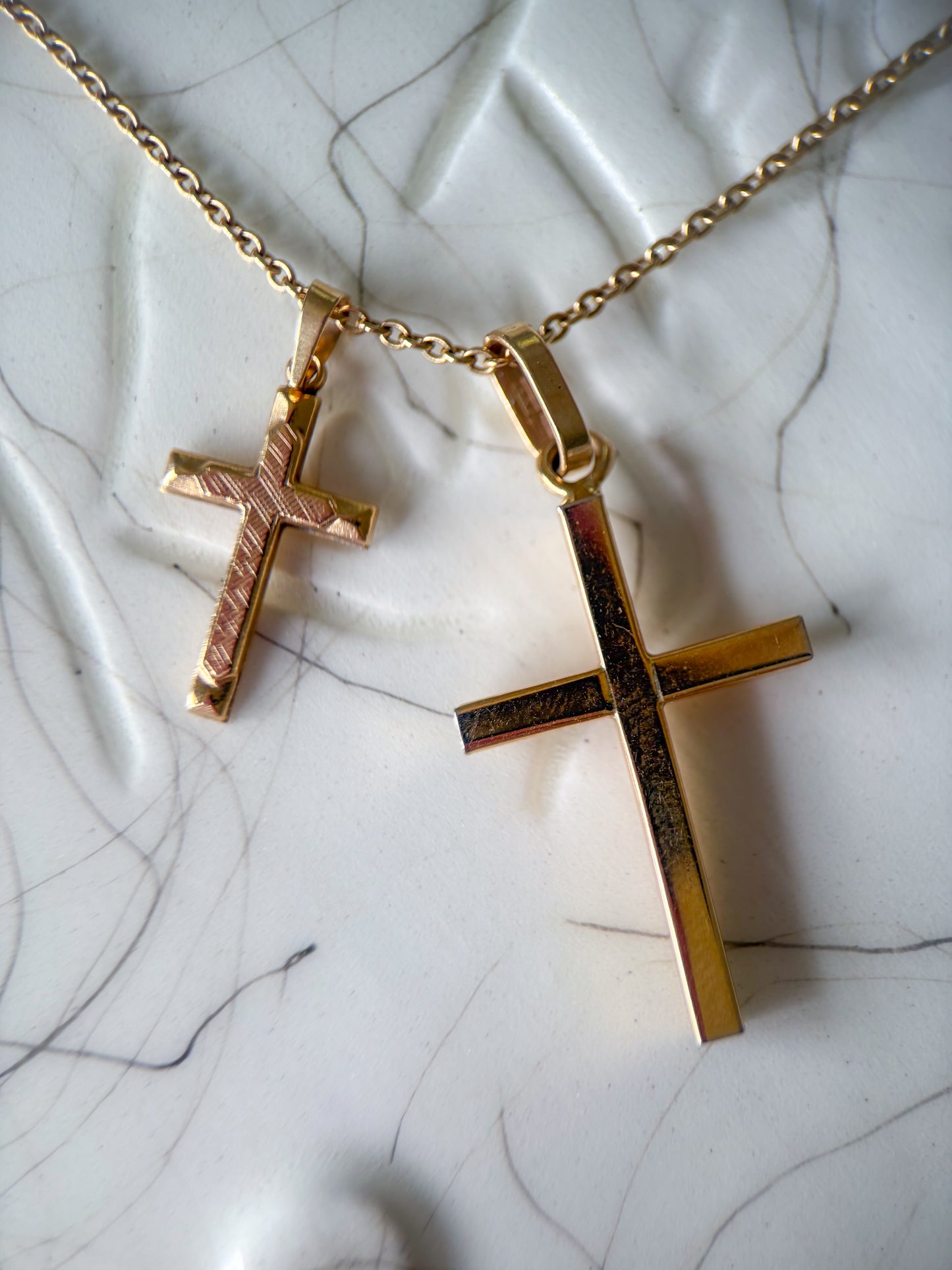 Vintage 14k Yellow Gold Cross Charms