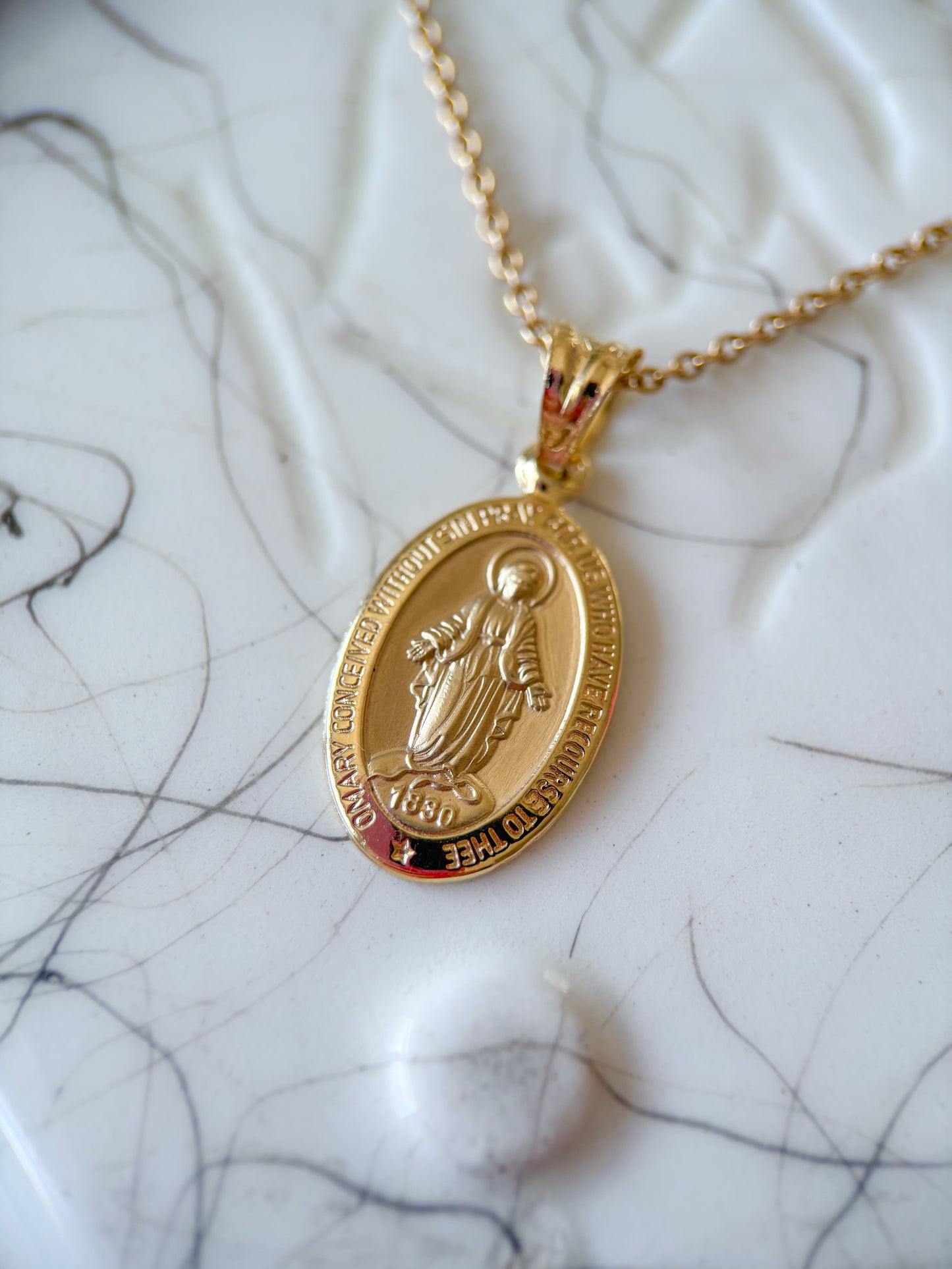 Saint Joseph and Mary 10k Yellow Gold Charms