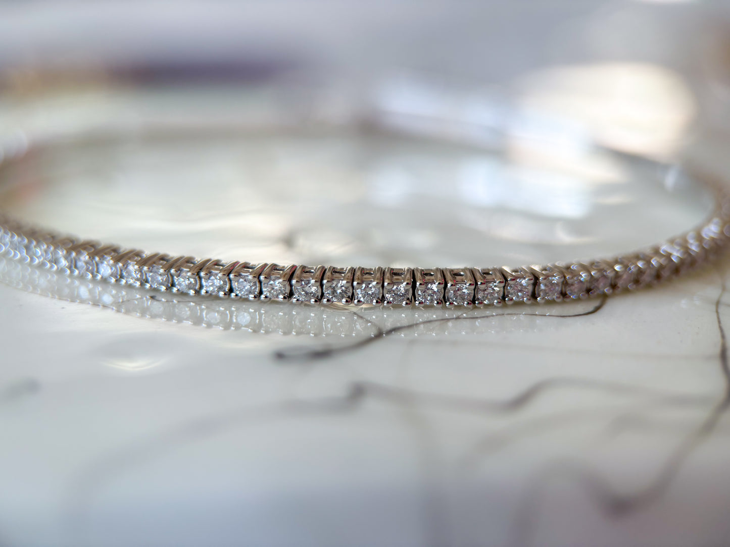 Natural Diamond Flex 7 Inch Tennis Bangle