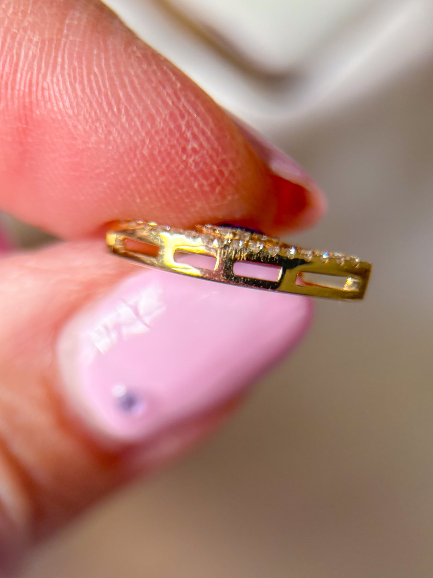 Natural Diamond and Sapphire Evil Eye 14k Yellow Gold Charm