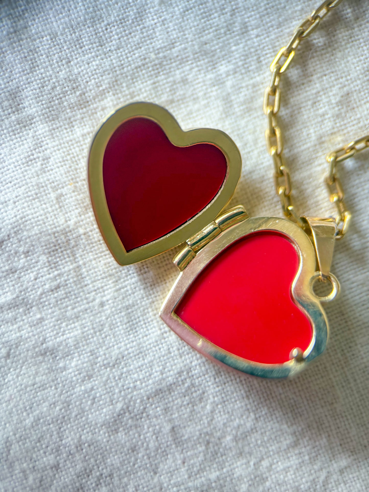 Vintage Heart Locket 10k Yellow Gold Charm