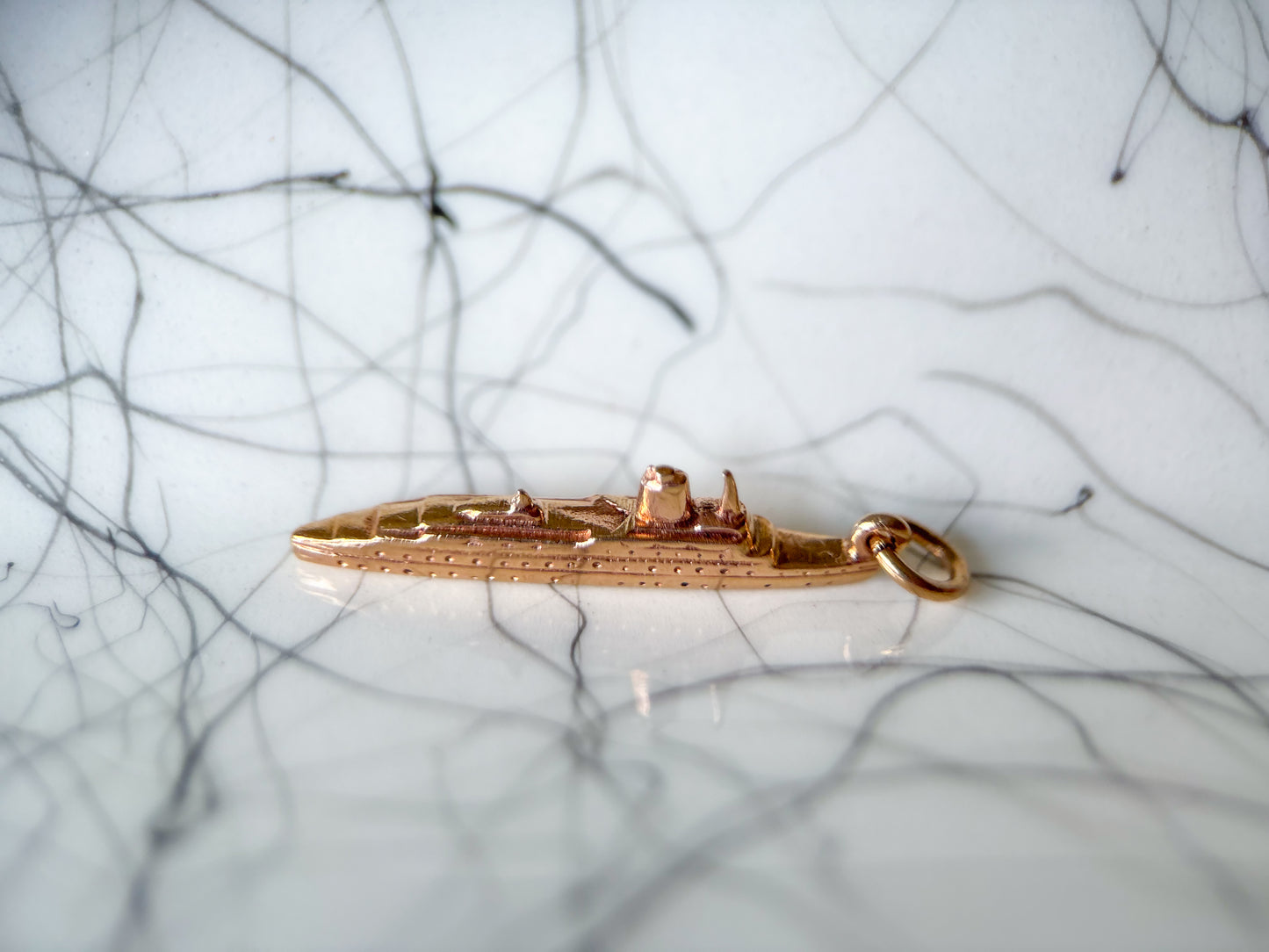 Vintage Ship 10k Yellow Gold Charm