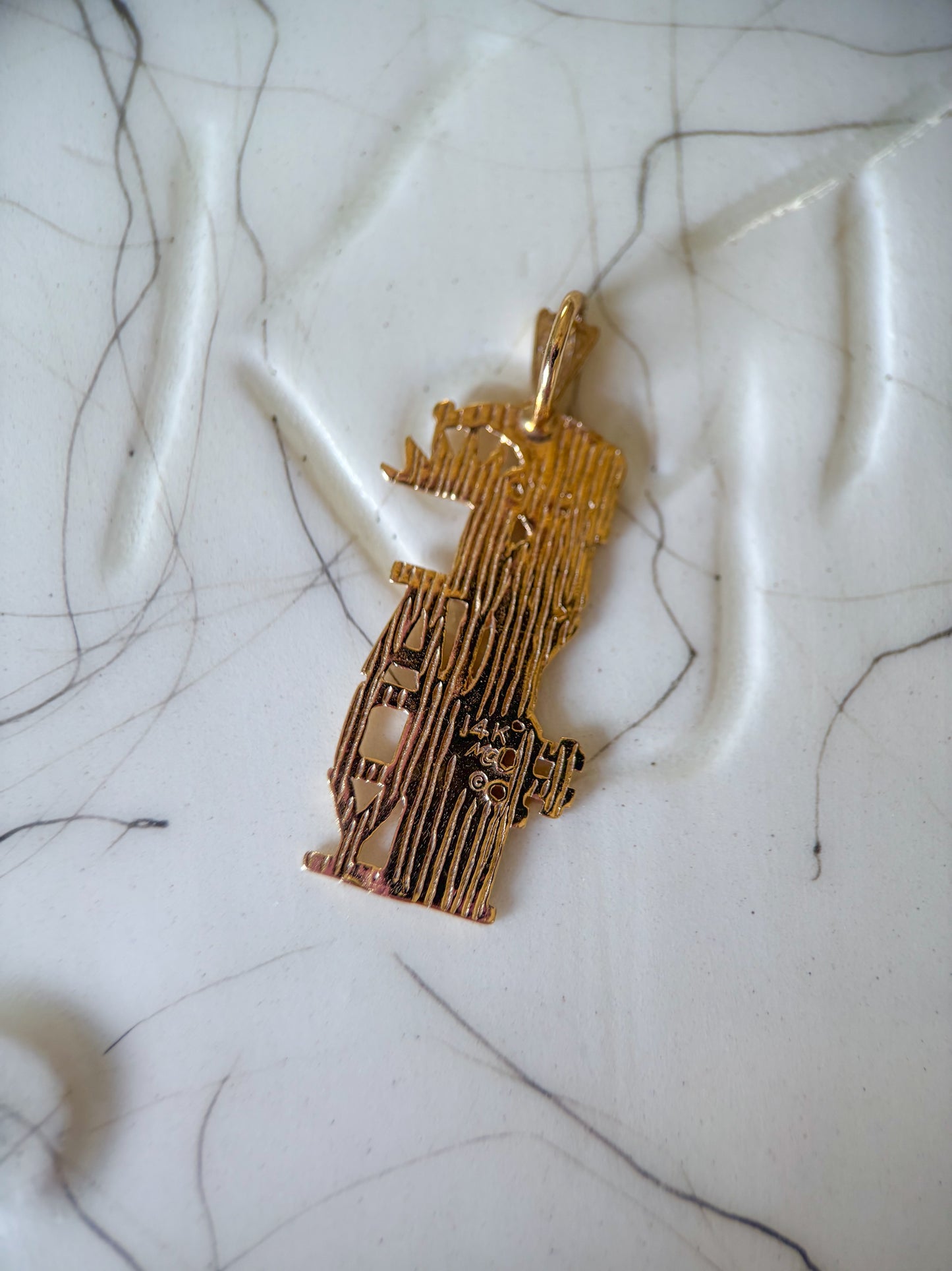 Vintage #1 Lady Liberty 14k Yellow Gold Charm