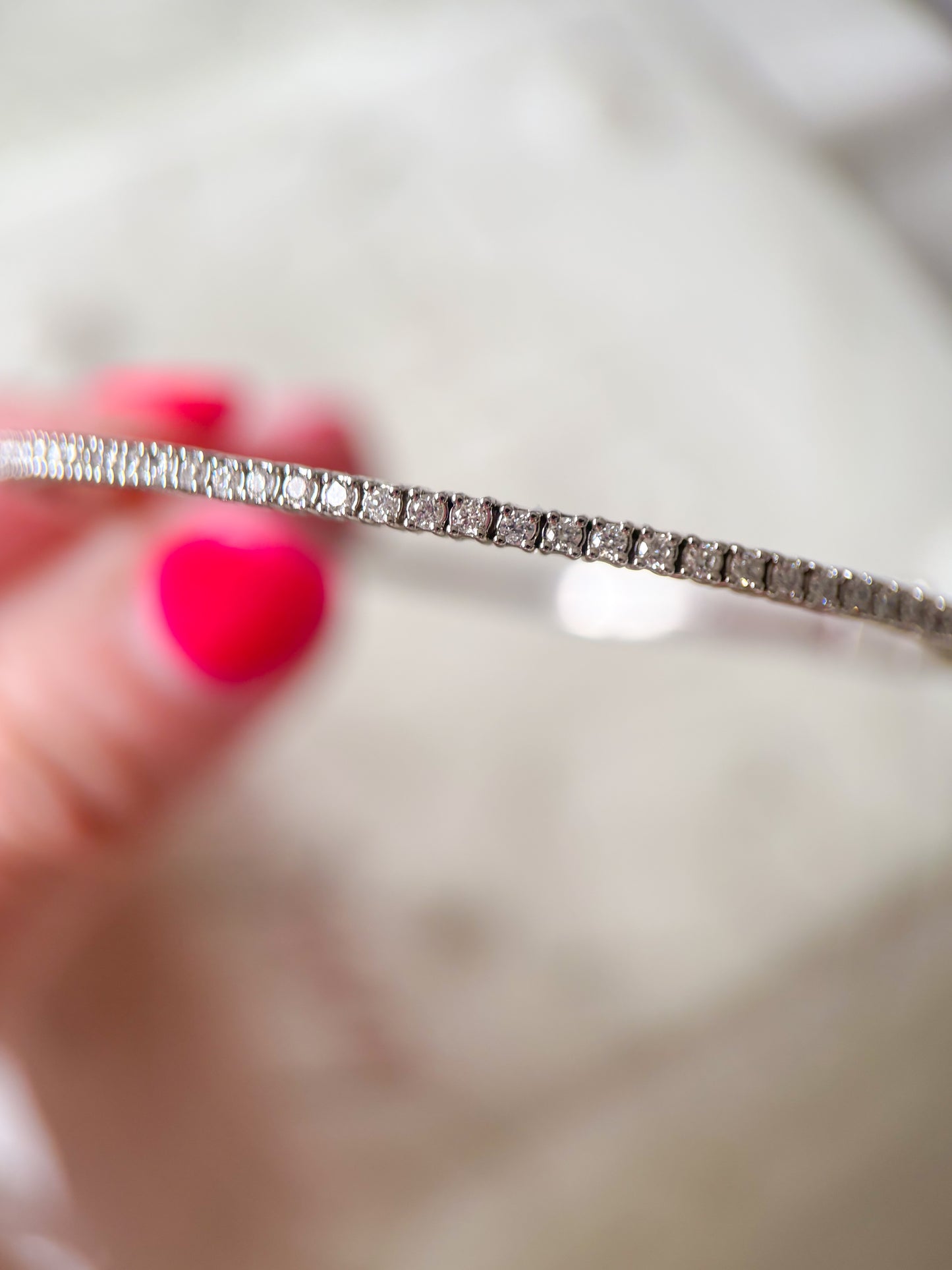 Natural Diamond Flex 7 Inch Tennis Bangle