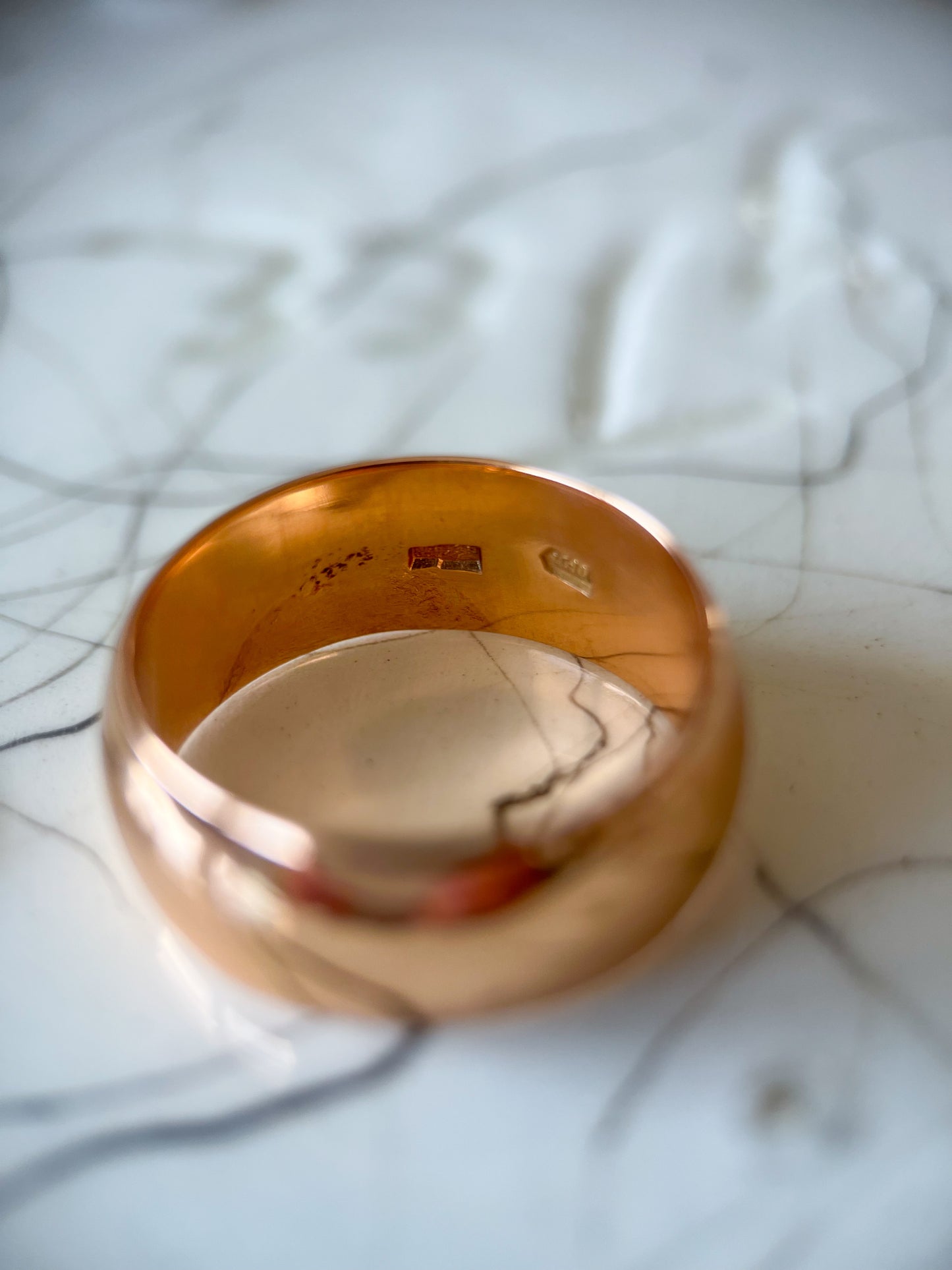 Vintage 14k Yellow Gold Thick Band Ring