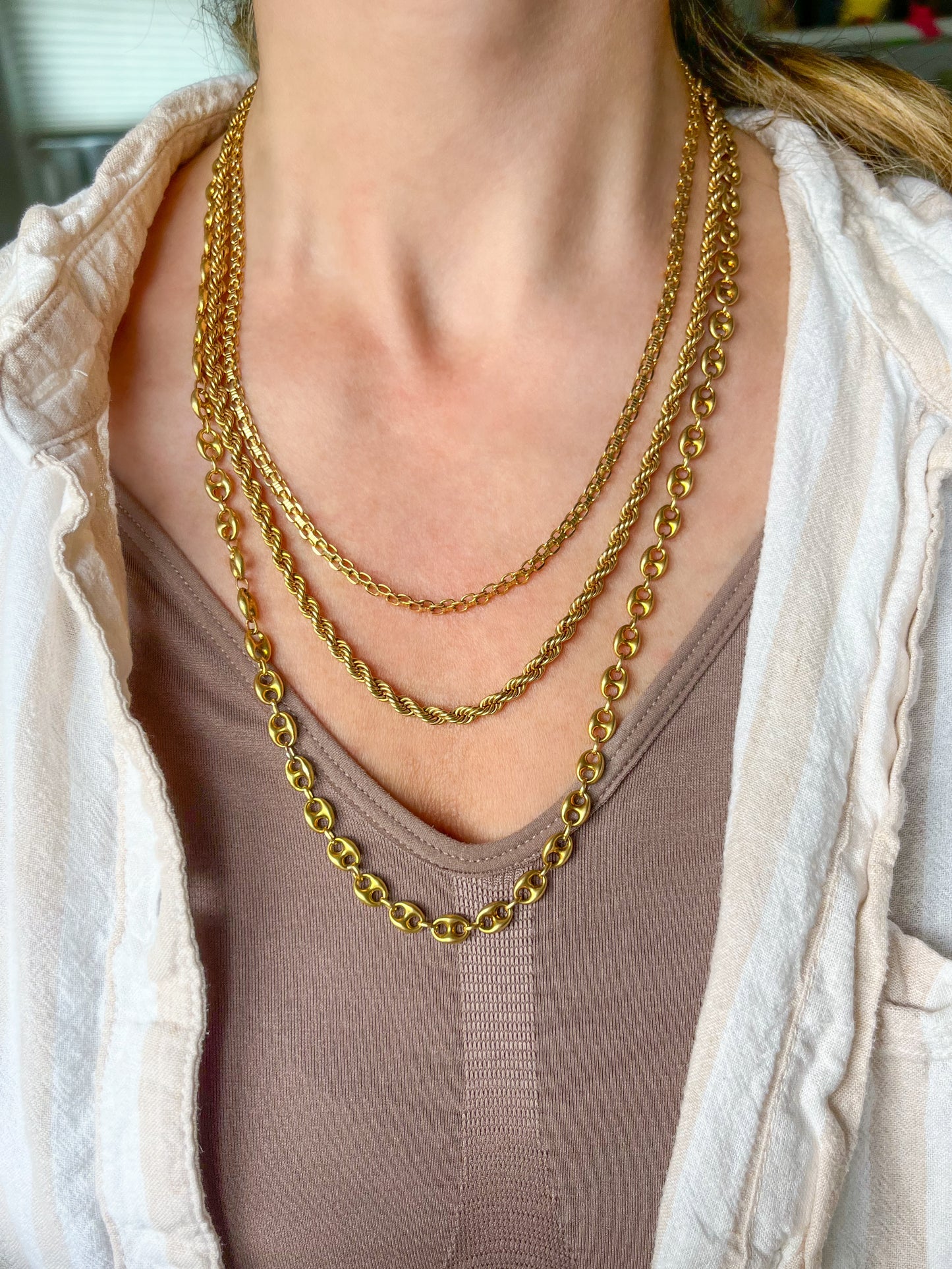 Vintage Bismark Chain 14k Yellow Gold 18 Inch Necklace