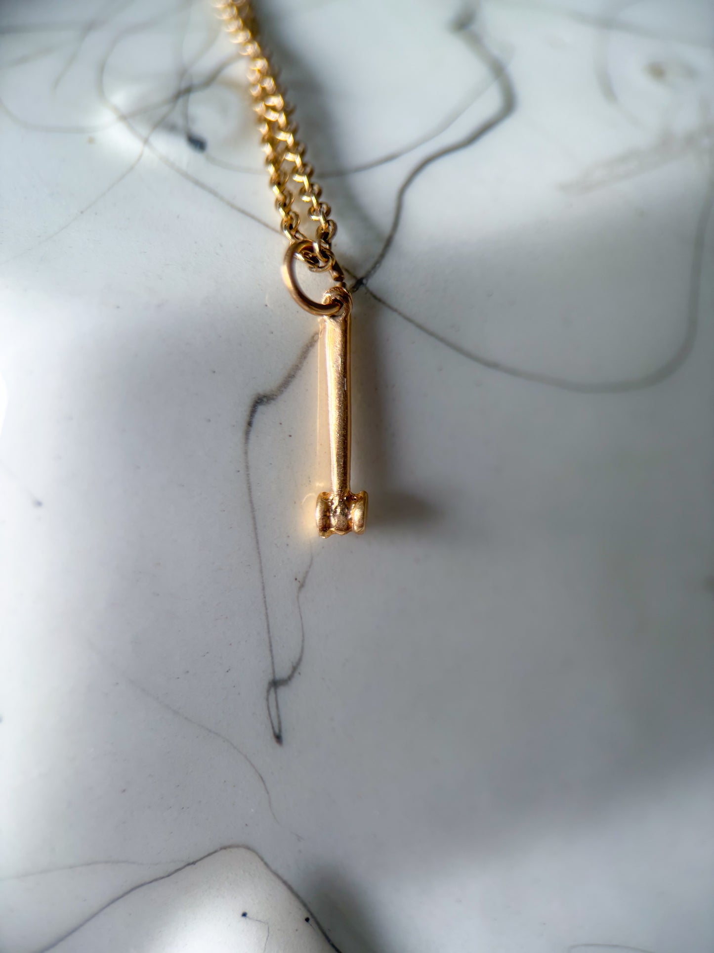 Vintage Mini Gavel 14k Yellow Gold Charm